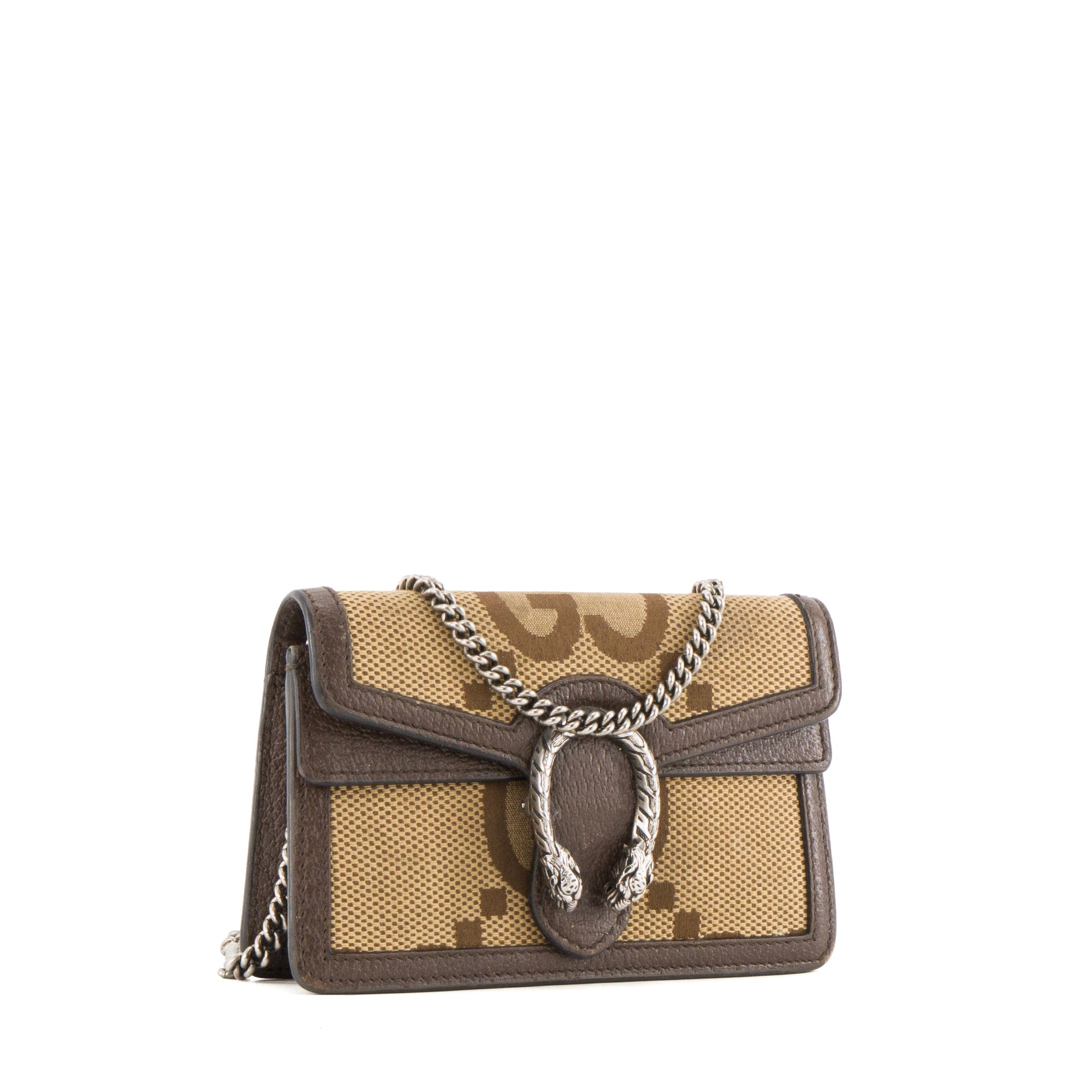 GUCCI - Sac à bandoulière Dionysus mini Gucci en toile enduite monogrammée et cuir grainé marron