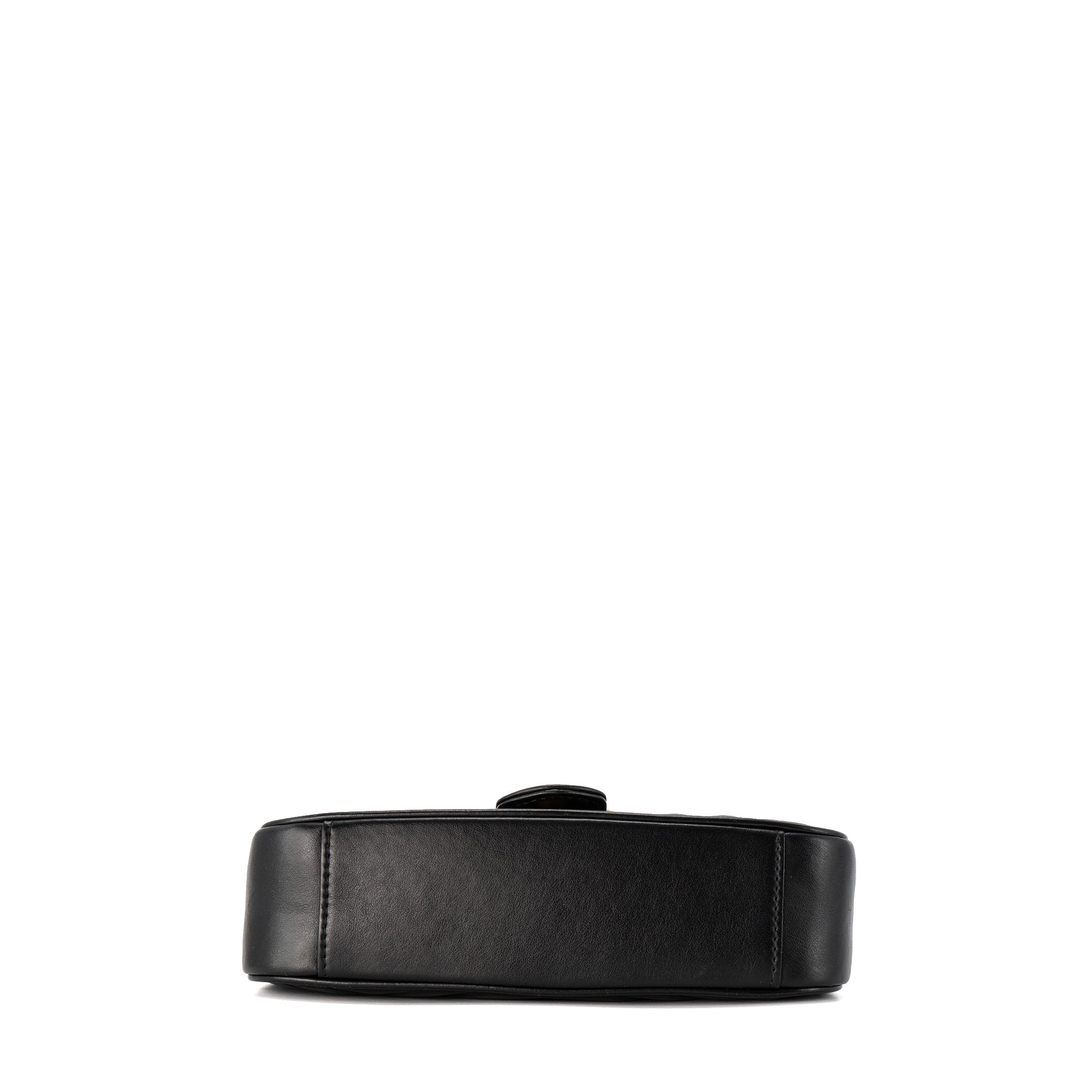 GUCCI - Sac à bandoulière GG Marmont Gucci en cuir lisse noir