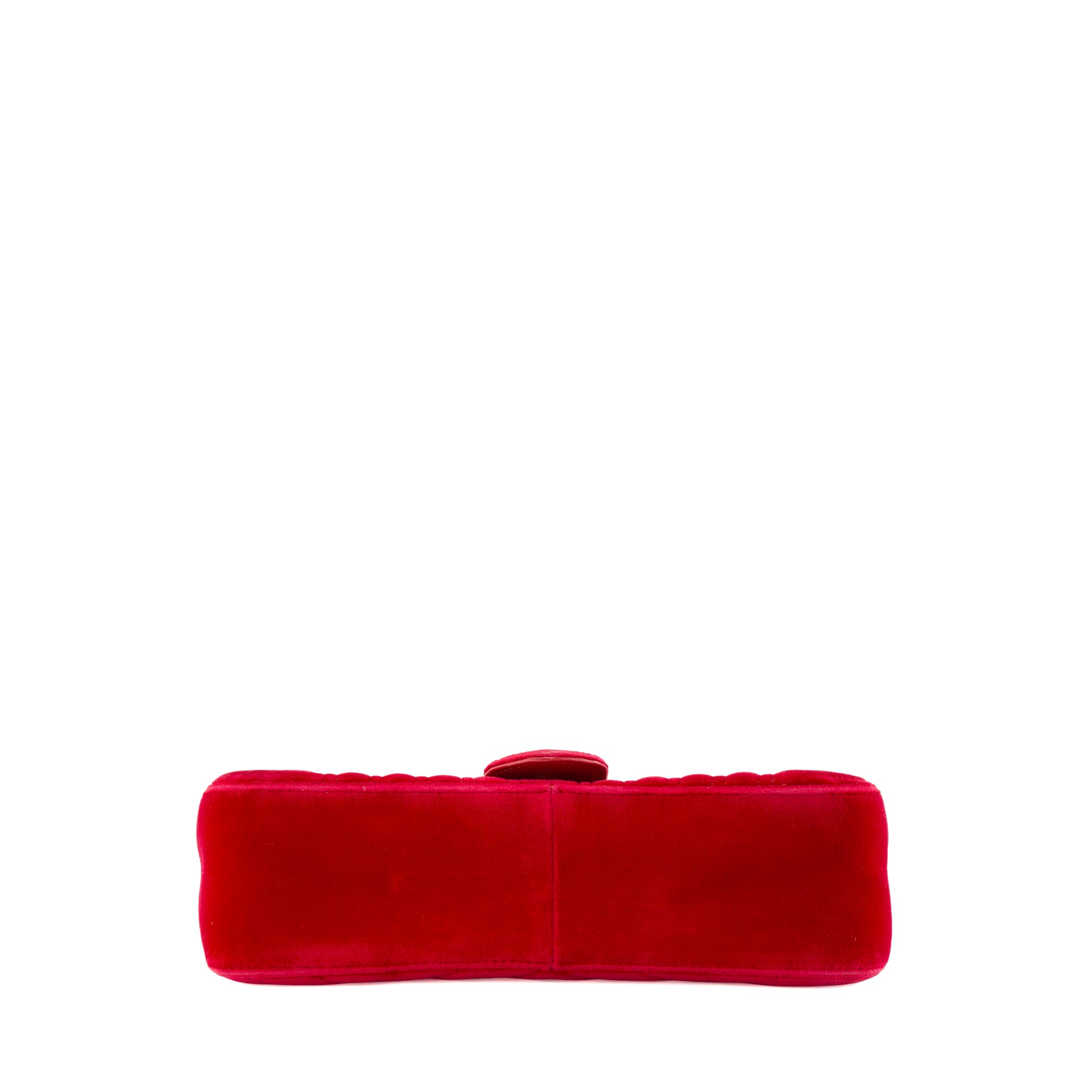 GUCCI - Sac à bandoulière GG Marmont Medium Gucci en velours rouge