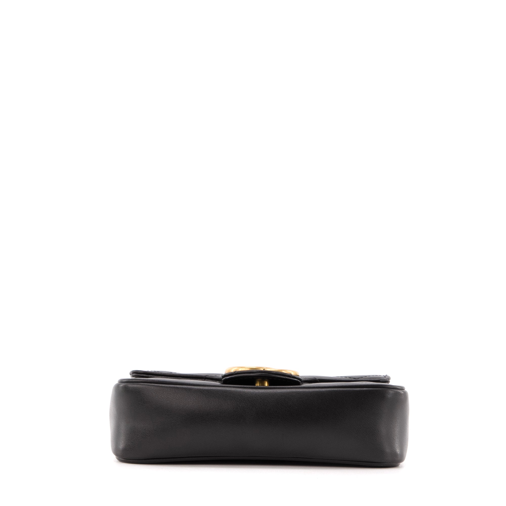 GUCCI - Sac à bandoulière GG Marmont mini Gucci en cuir noir