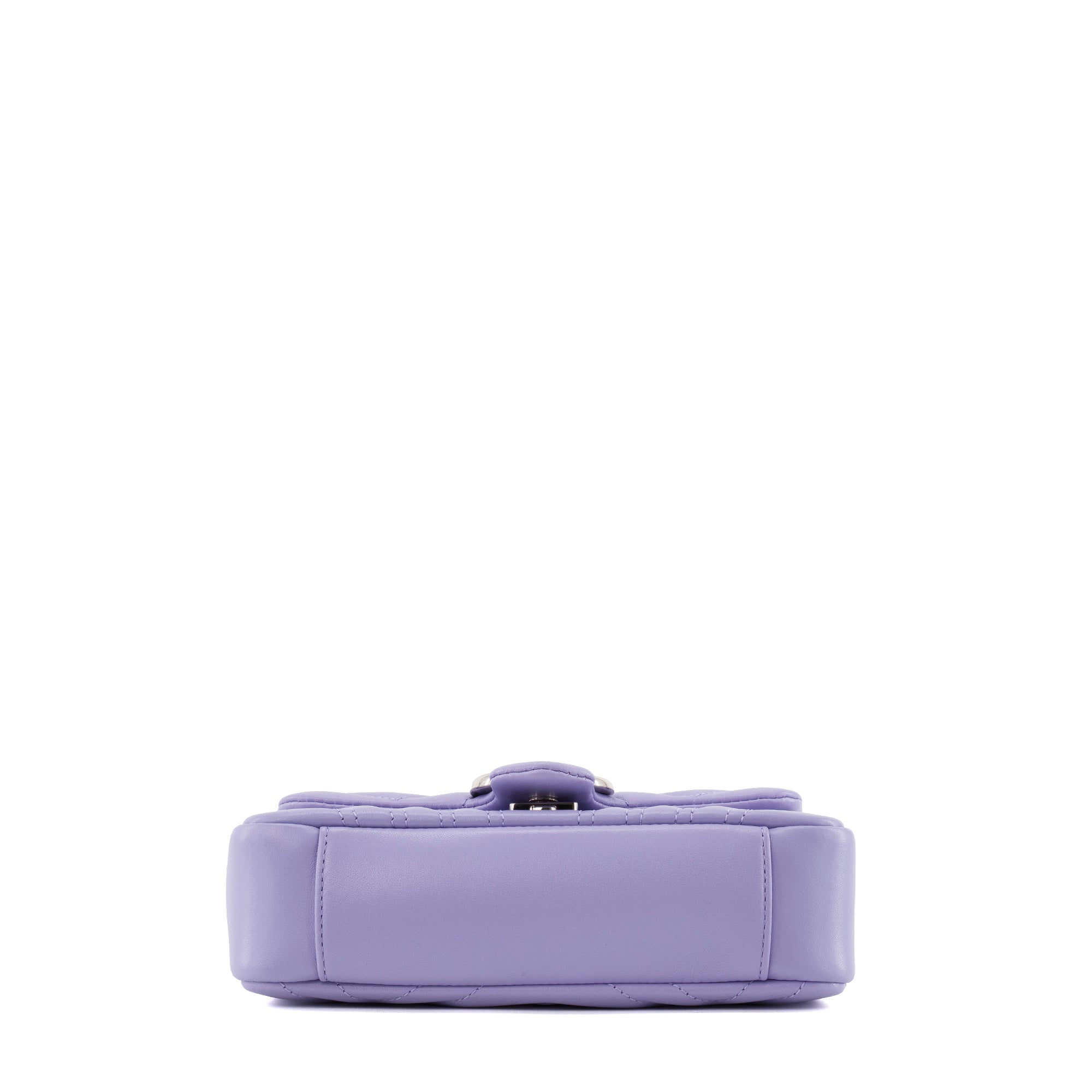 GUCCI - Sac à bandoulière GG Marmont small Gucci en cuir lisse lilas