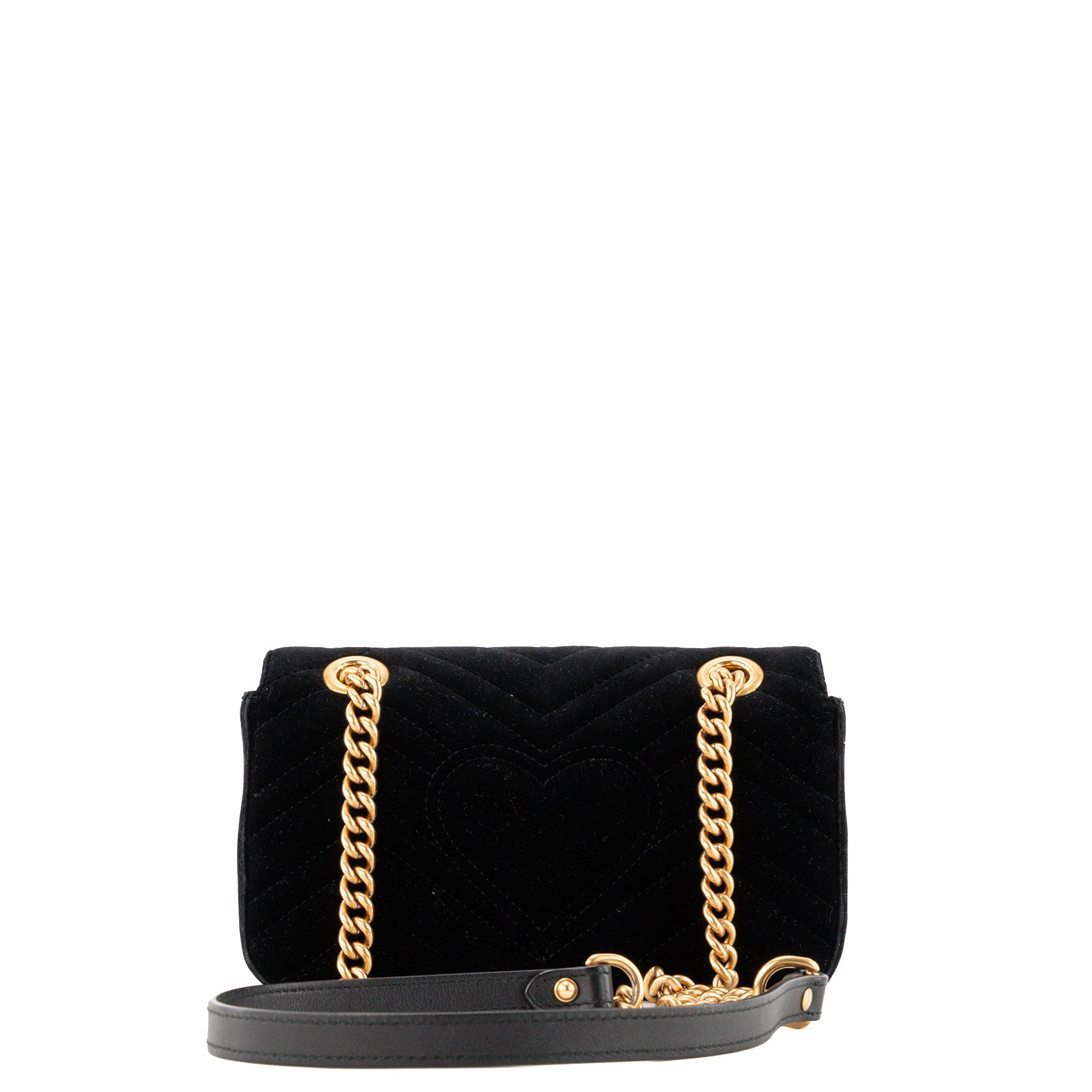 GUCCI - Sac à bandoulière GG Marmont Small Gucci en velours noir