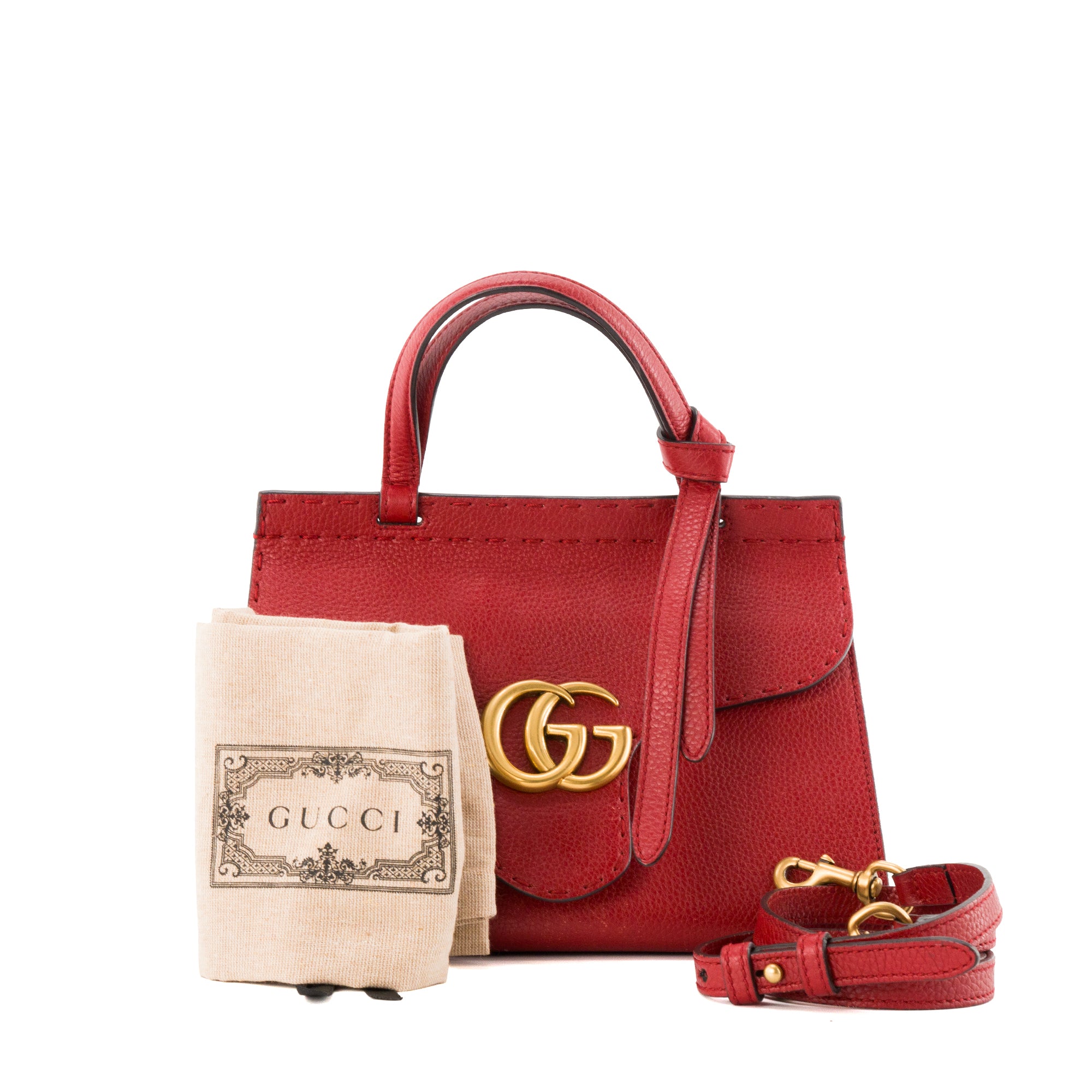 GUCCI - GG Marmont Small Size shoulder bag in black leather