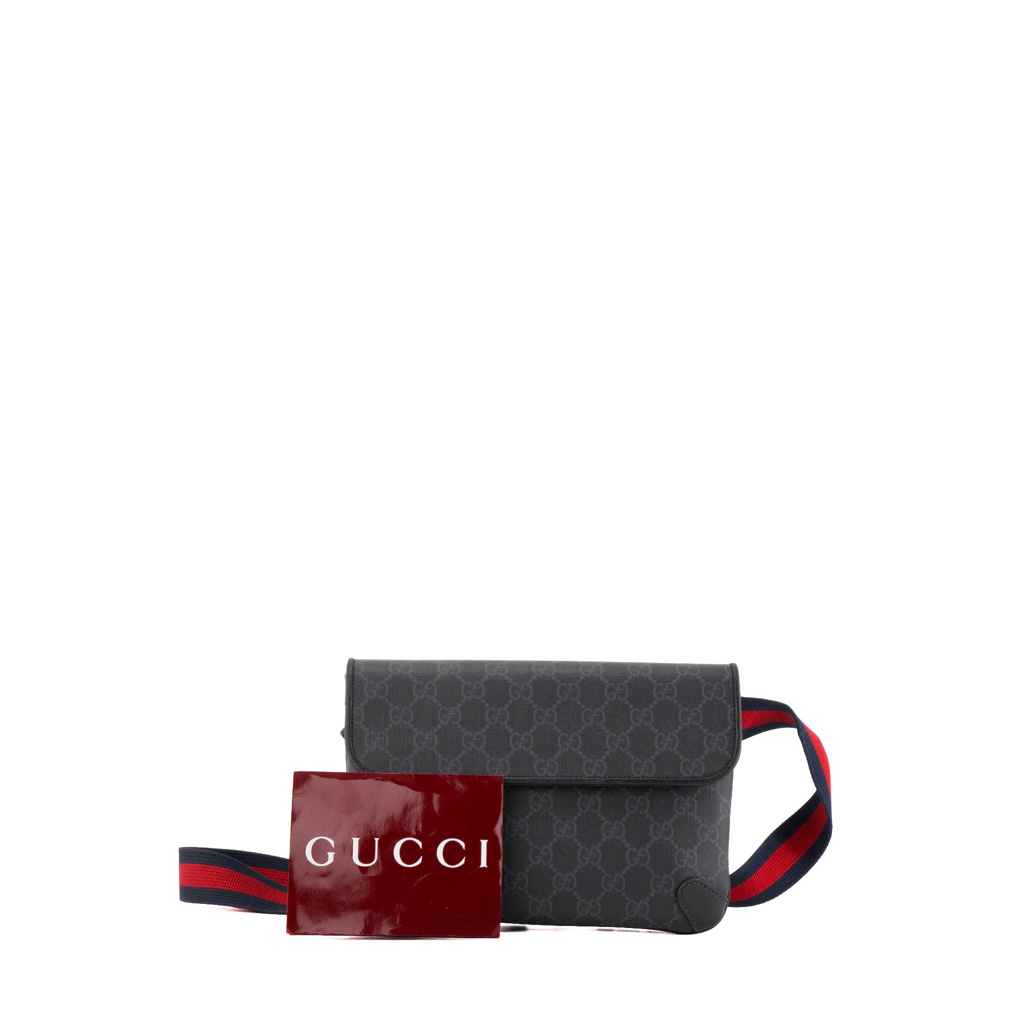 GUCCI - Sac à bandoulière GG petit format Gucci en toile enduite monogrammée noire