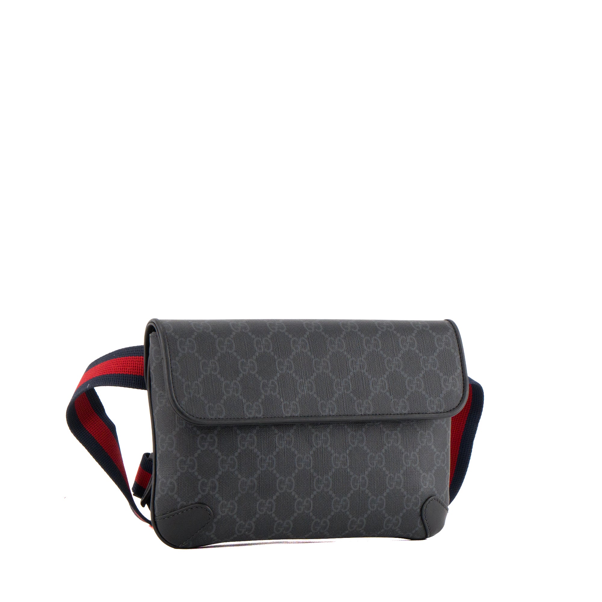 GUCCI - Sac à bandoulière GG petit format Gucci en toile enduite monogrammée noire