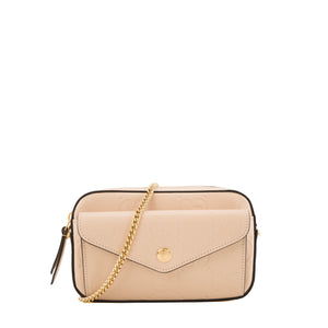GUCCI - Sac à bandoulière Gilbert Gucci en cuir embossé beige