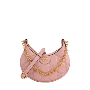GUCCI - Sac à bandoulière Gucci en cuir matelassé GG rose