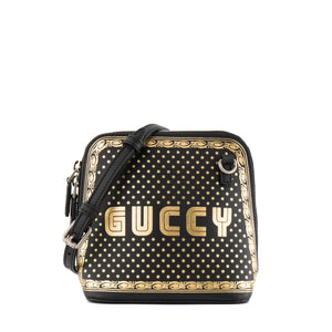 GUCCI - Sac à bandoulière Gucci en cuir noir édition limitée Guccy