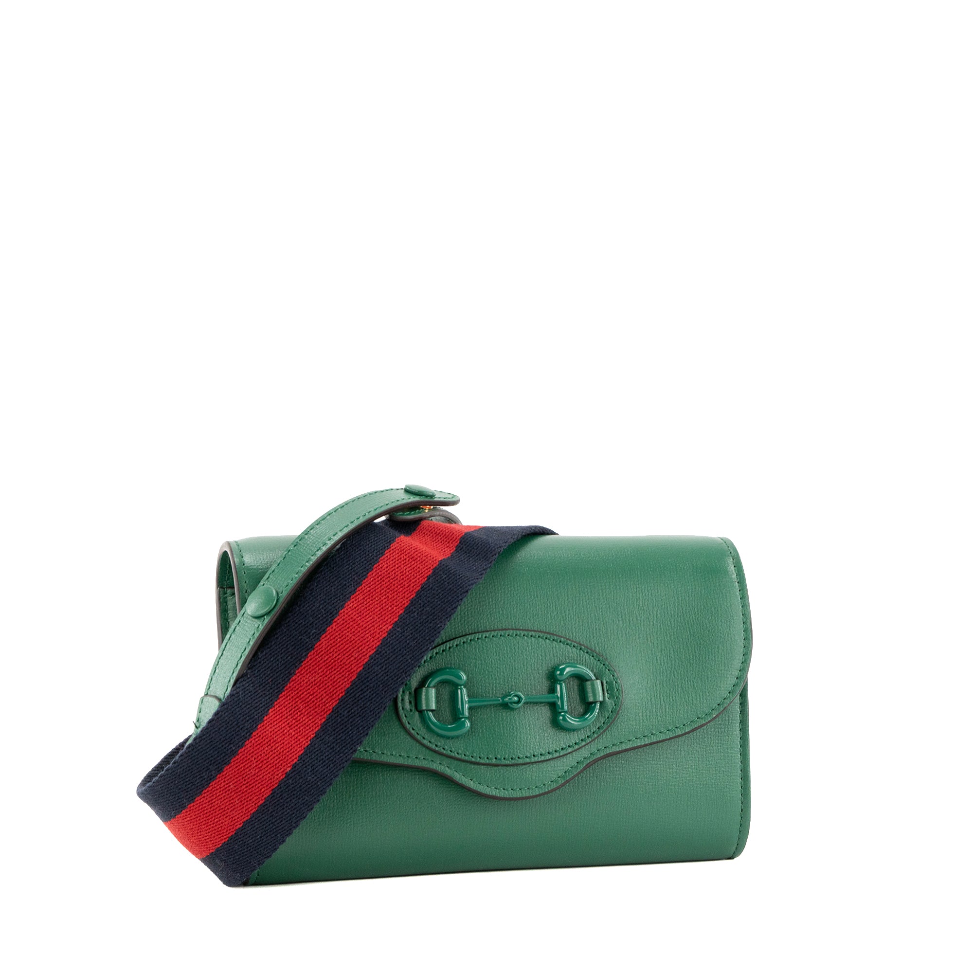 GUCCI - Sac à bandoulière Horsebit 1955 mini Gucci en cuir grainé vert