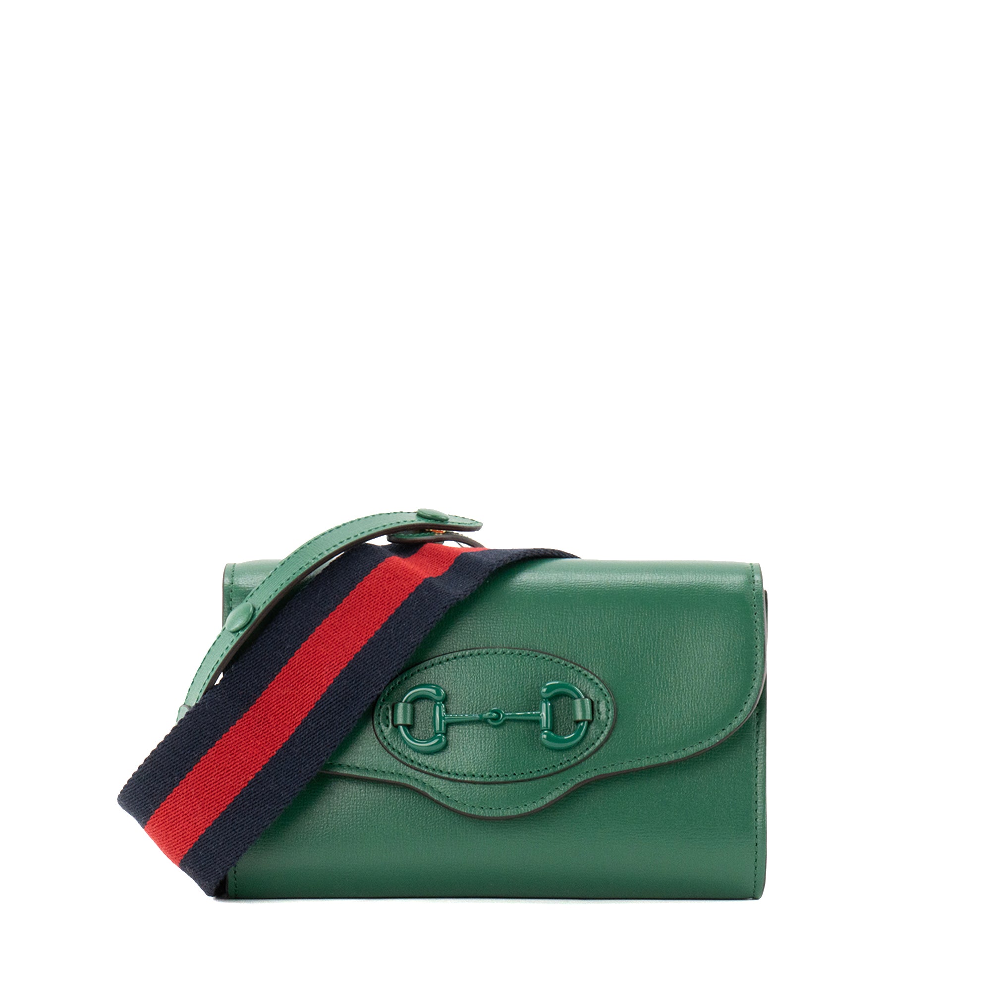 GUCCI - Sac à bandoulière Horsebit 1955 mini Gucci en cuir grainé vert