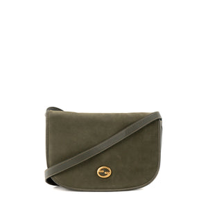 GUCCI - Sac à bandoulière Gucci en daim kaki vintage