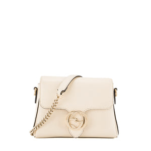 GUCCI - Sac à bandoulière Interlocking Gucci en cuir grainé beige