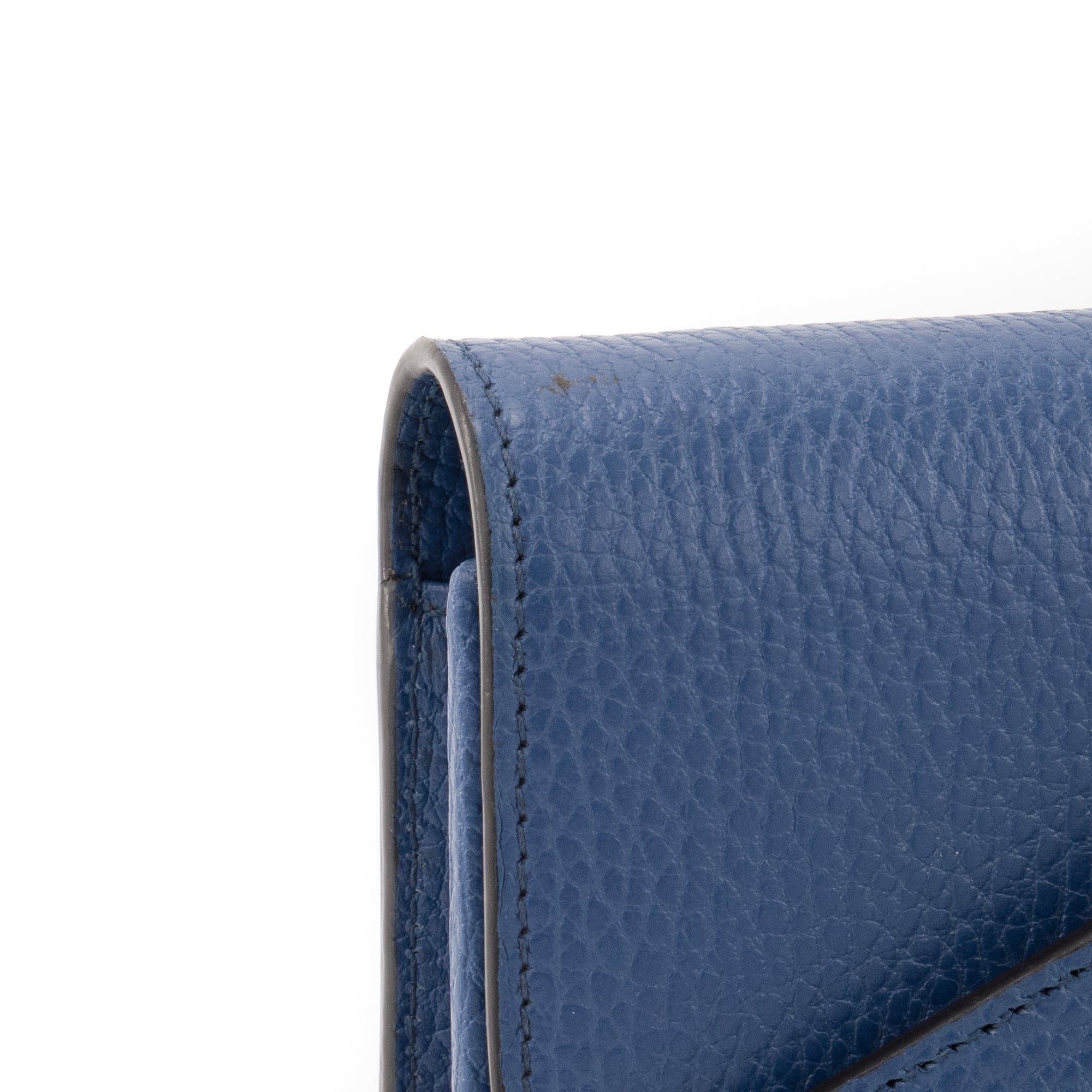 GUCCI - Sac à bandoulière Interlocking Gucci en cuir grainé bleu