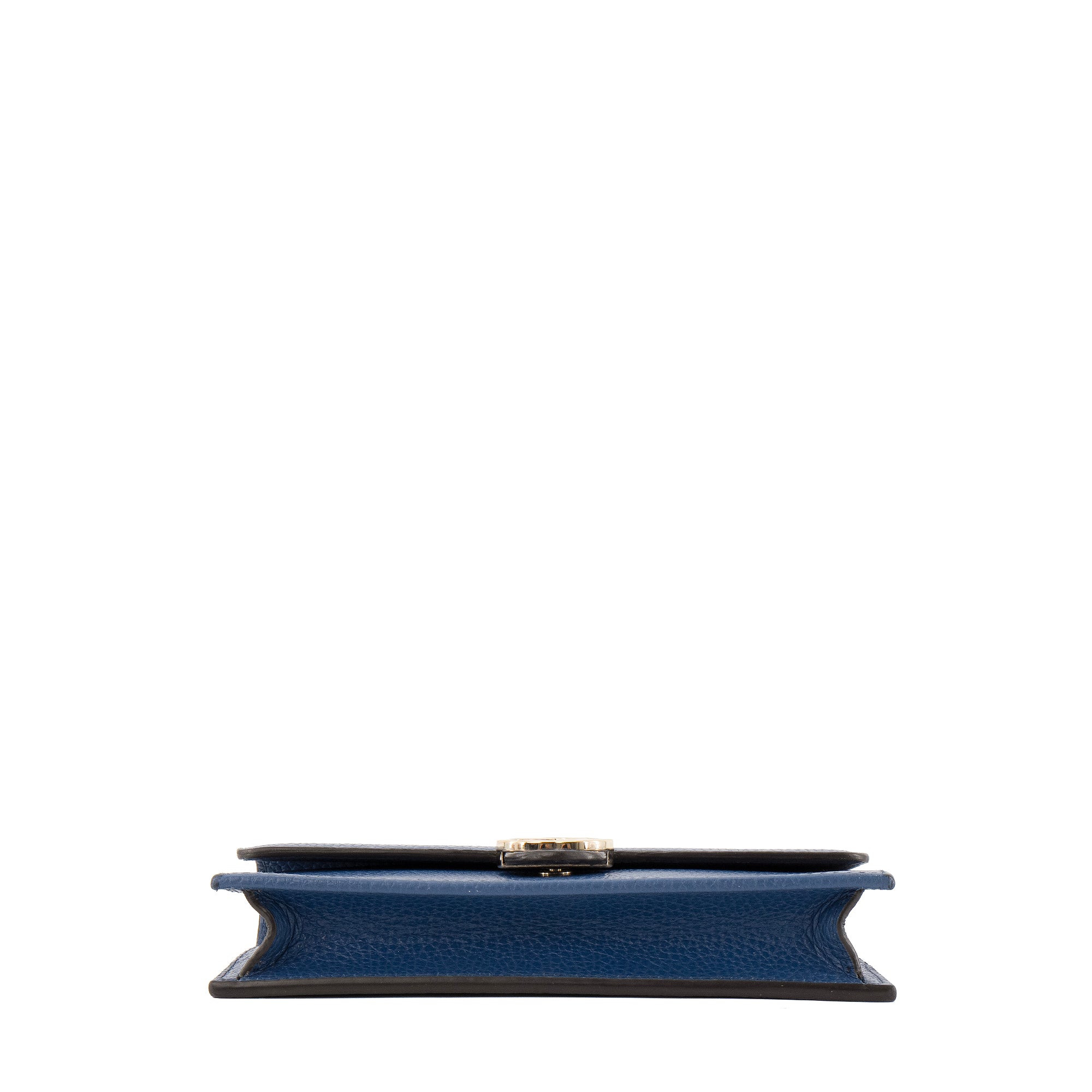 GUCCI - Sac à bandoulière Interlocking Gucci en cuir grainé bleu