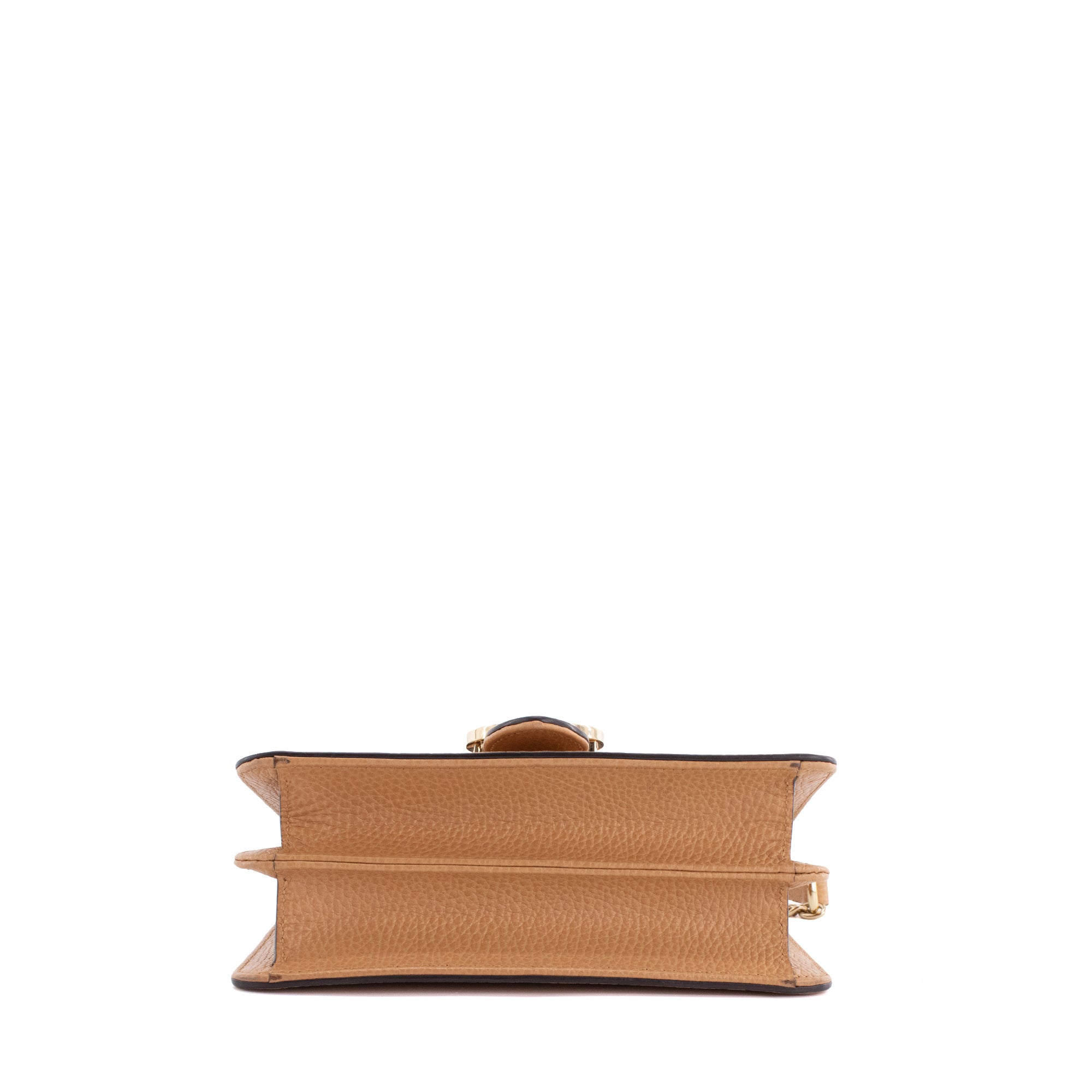 GUCCI - Sac à bandoulière Interlocking Gucci en cuir grainé marron