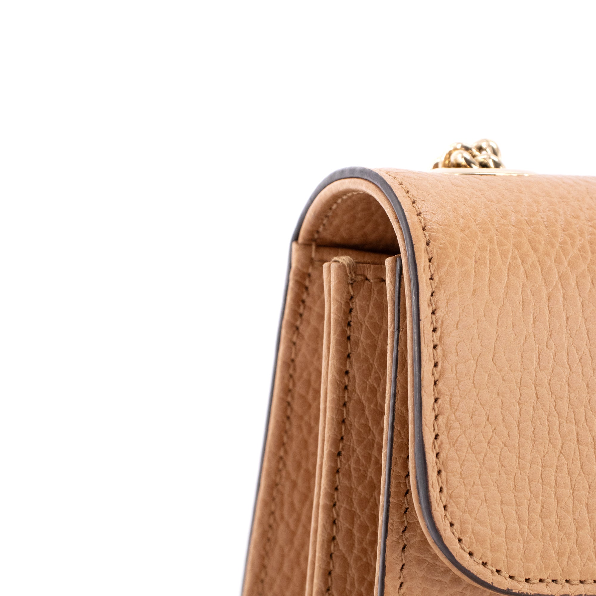 GUCCI - Sac à bandoulière Interlocking Gucci en cuir grainé marron