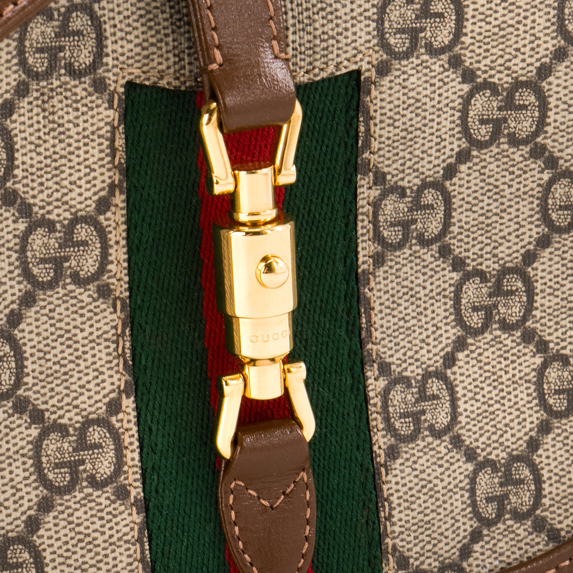 GUCCI - Sac à bandoulière Jackie 1961 mini Gucci en toile enduite et cuir marron