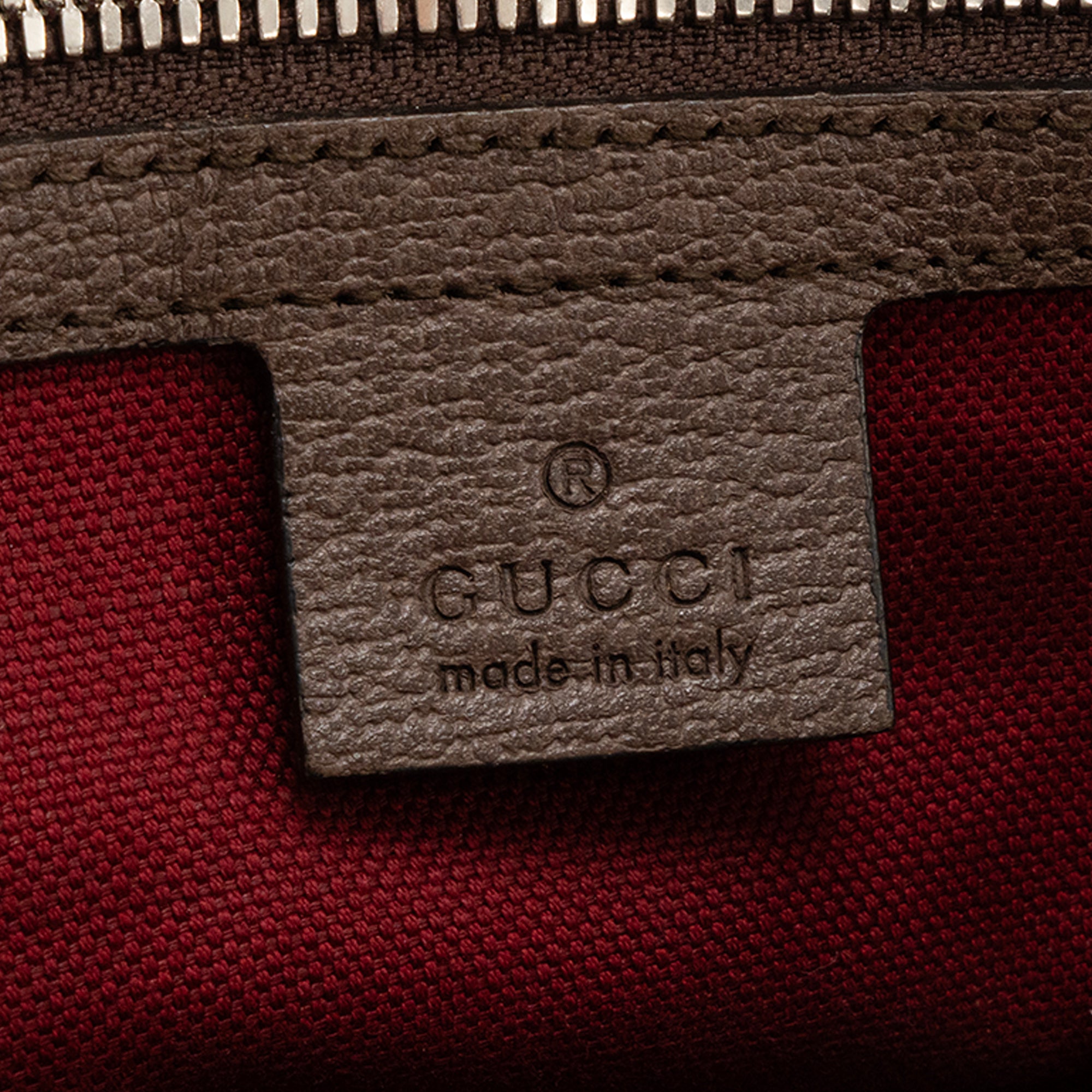 GUCCI - Sac à bandoulière Malle Gucci en toile enduite monogrammée marron