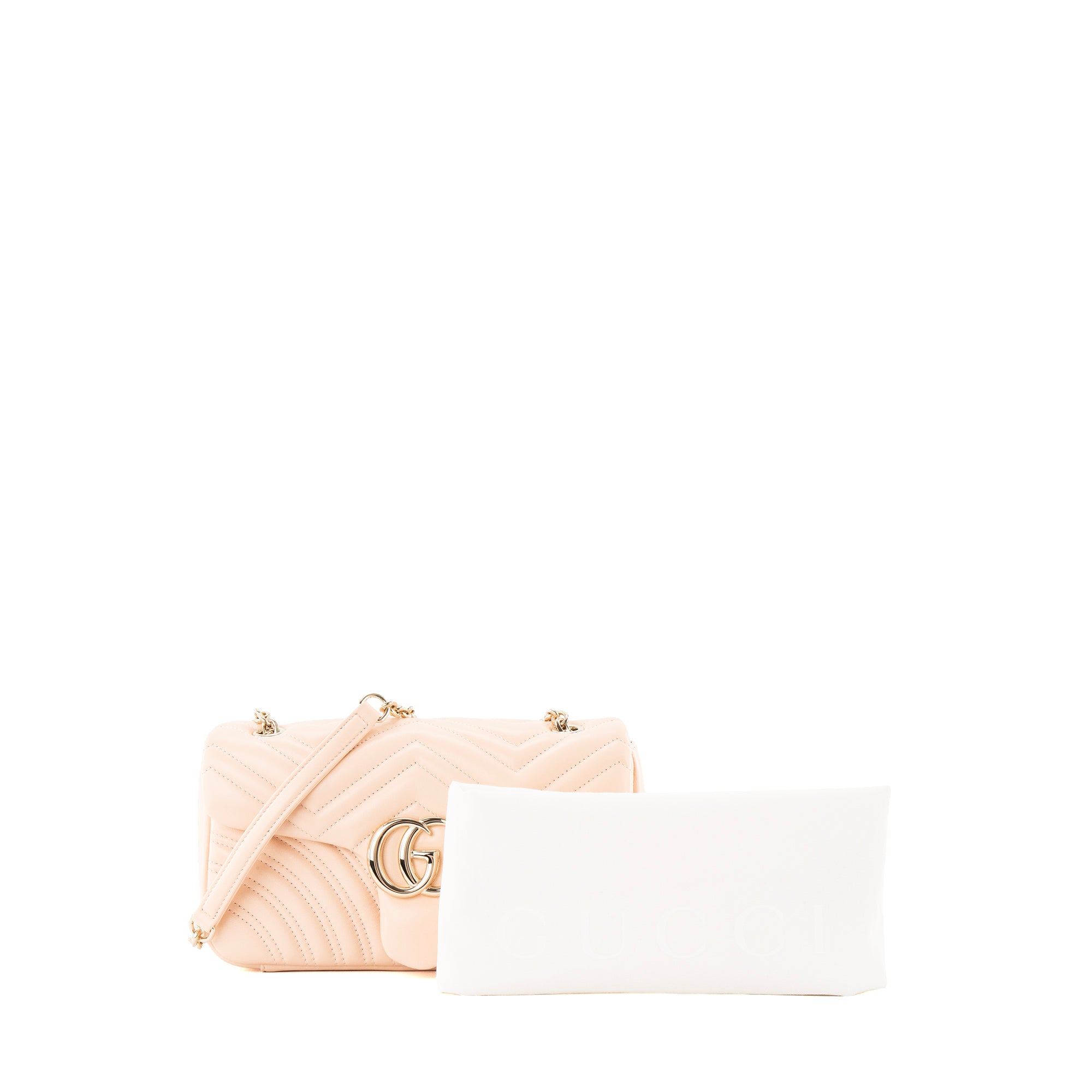 GUCCI - Sac à bandoulière Marmont Medium Gucci en cuir lisse rose