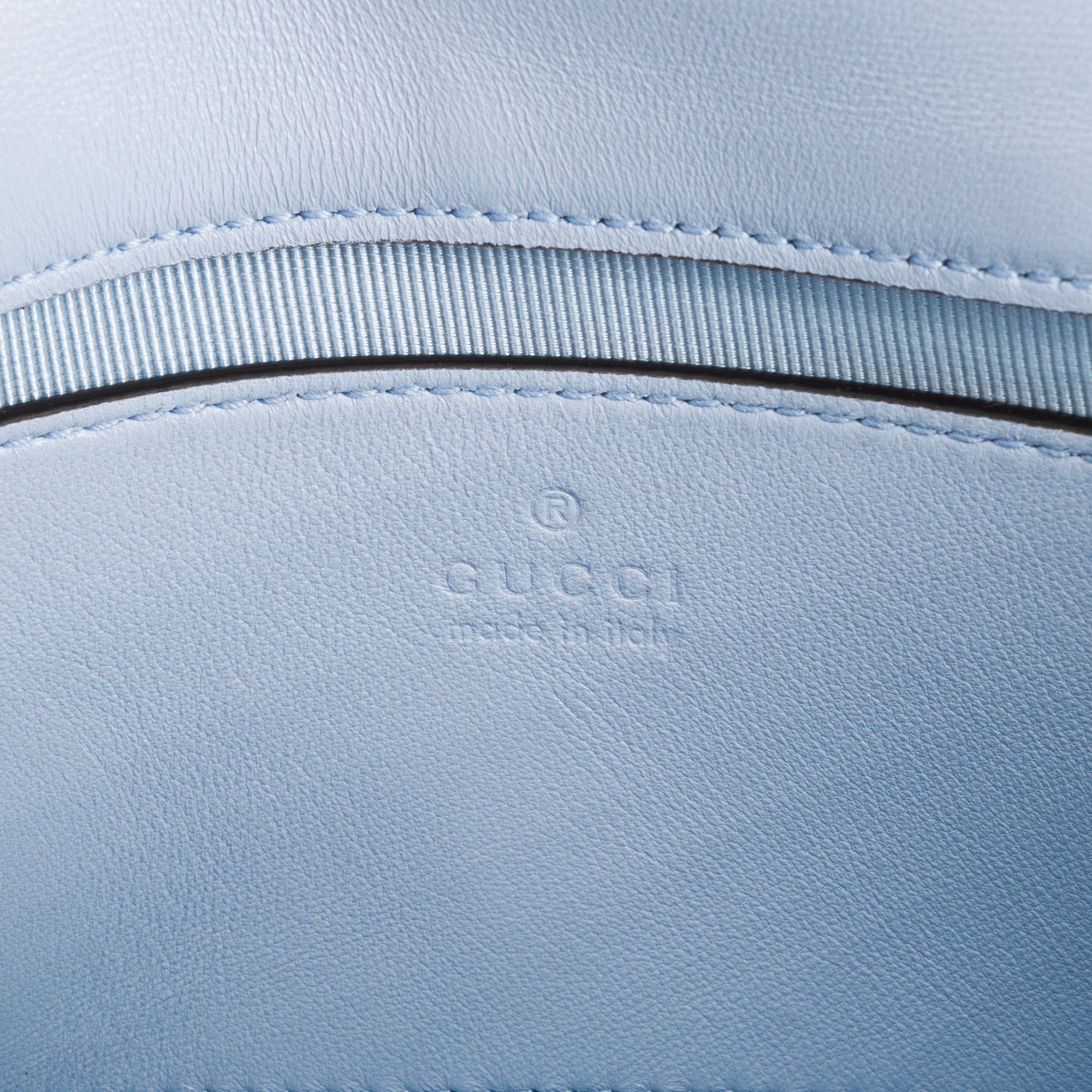 GUCCI - Sac a bandoulière Marmont small Gucci en cuir bleu