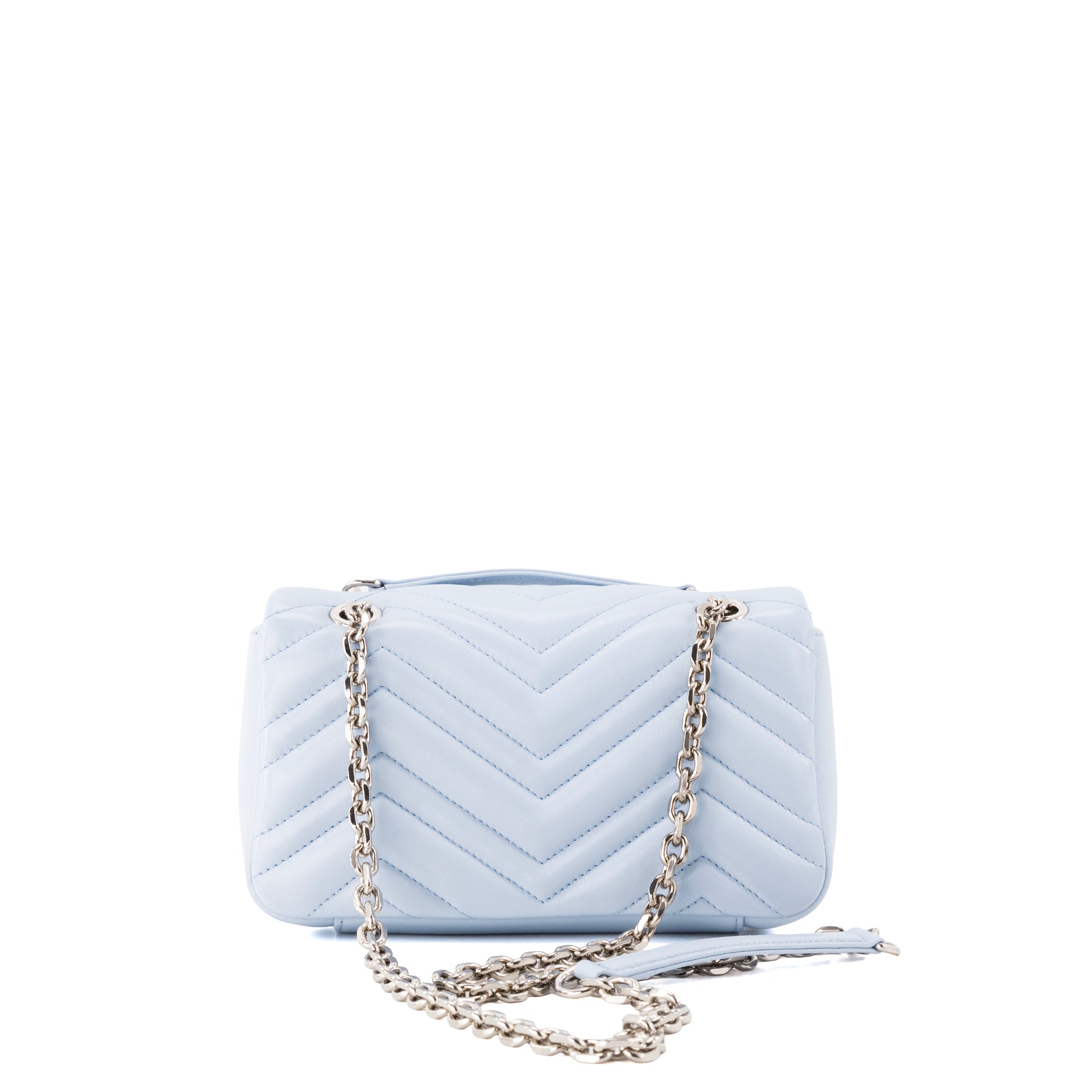 GUCCI - Sac a bandoulière Marmont small Gucci en cuir bleu