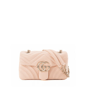 GUCCI - Sac à bandoulière Marmont small Gucci en cuir lisse rose