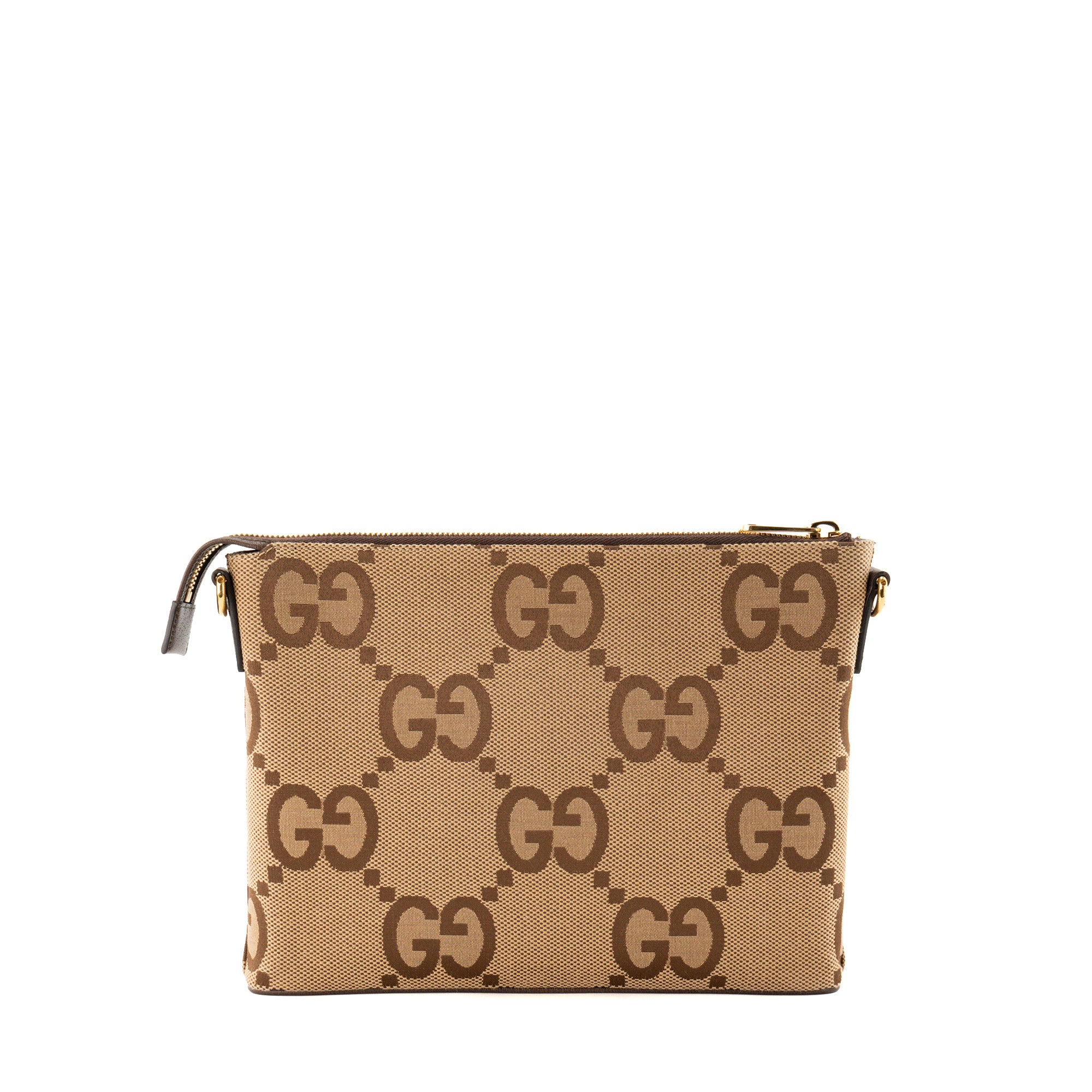 GUCCI - Sac à bandoulière Messager Jumbo GG Gucci en toile monogrammée marron
