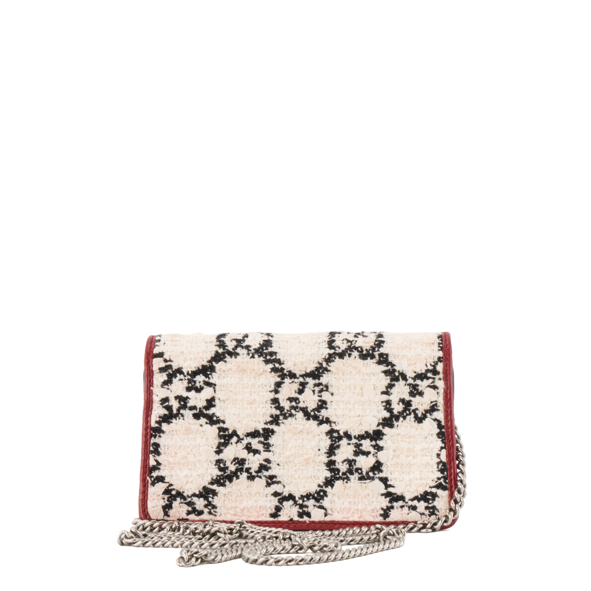 GUCCI - Sac à bandoulière Mini Dionysus Gucci en tweed blanc et cuir rouge