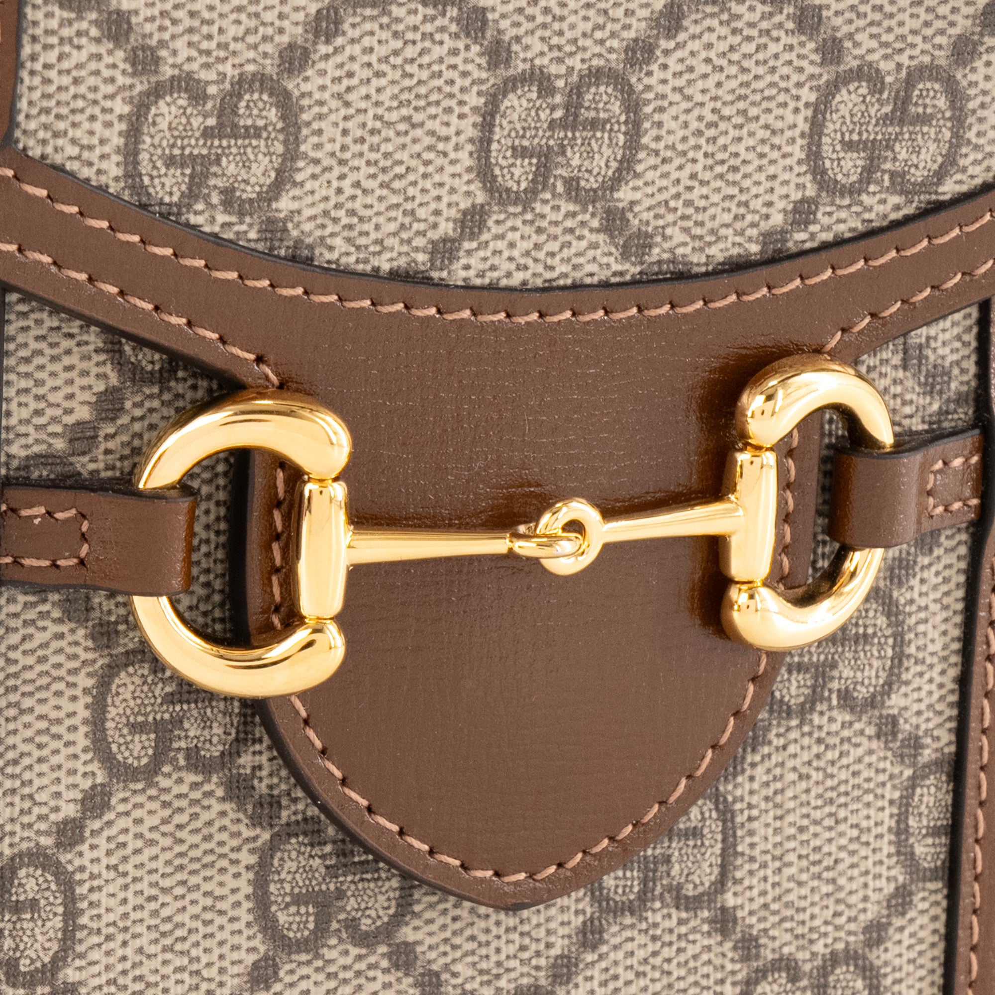 GUCCI - Sac à bandoulière Mini Horsebit 1955 Gucci en toile enduite monogrammée