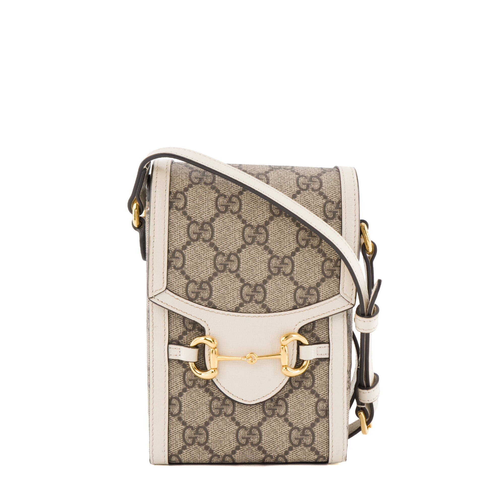 GUCCI - Sac à bandoulière Mini Horsebit 1955 Gucci en toile enduite monogrammée