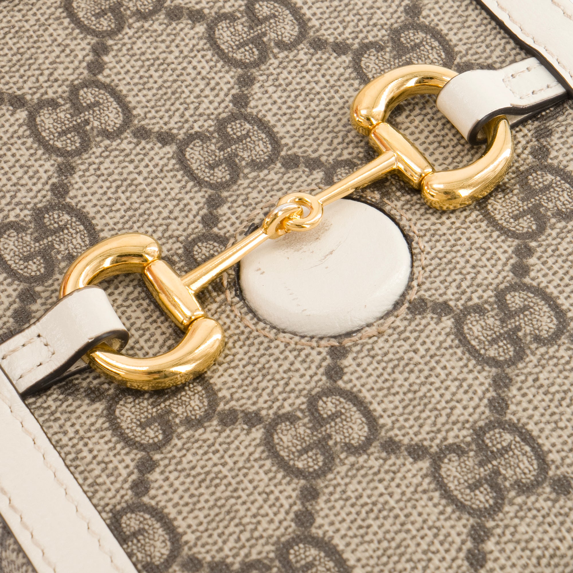 GUCCI - Sac à bandoulière Mini Horsebit 1955 Gucci en toile enduite monogrammée