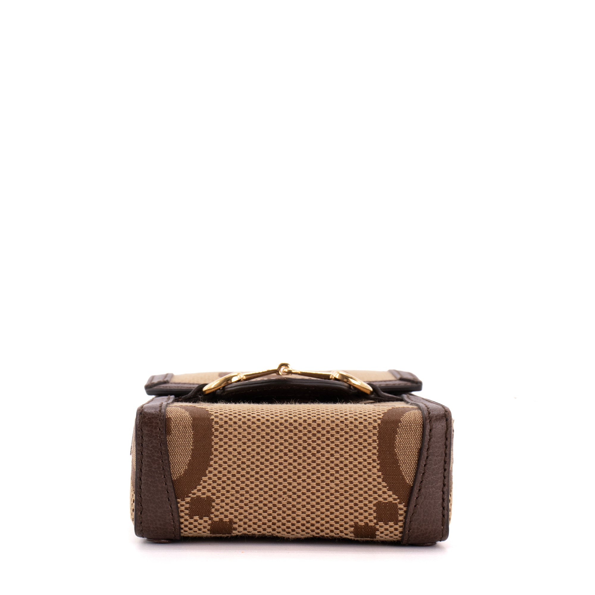 GUCCI - Sac à bandoulière Mini Horsebit 1955 Gucci en toile GG Jumbo marron