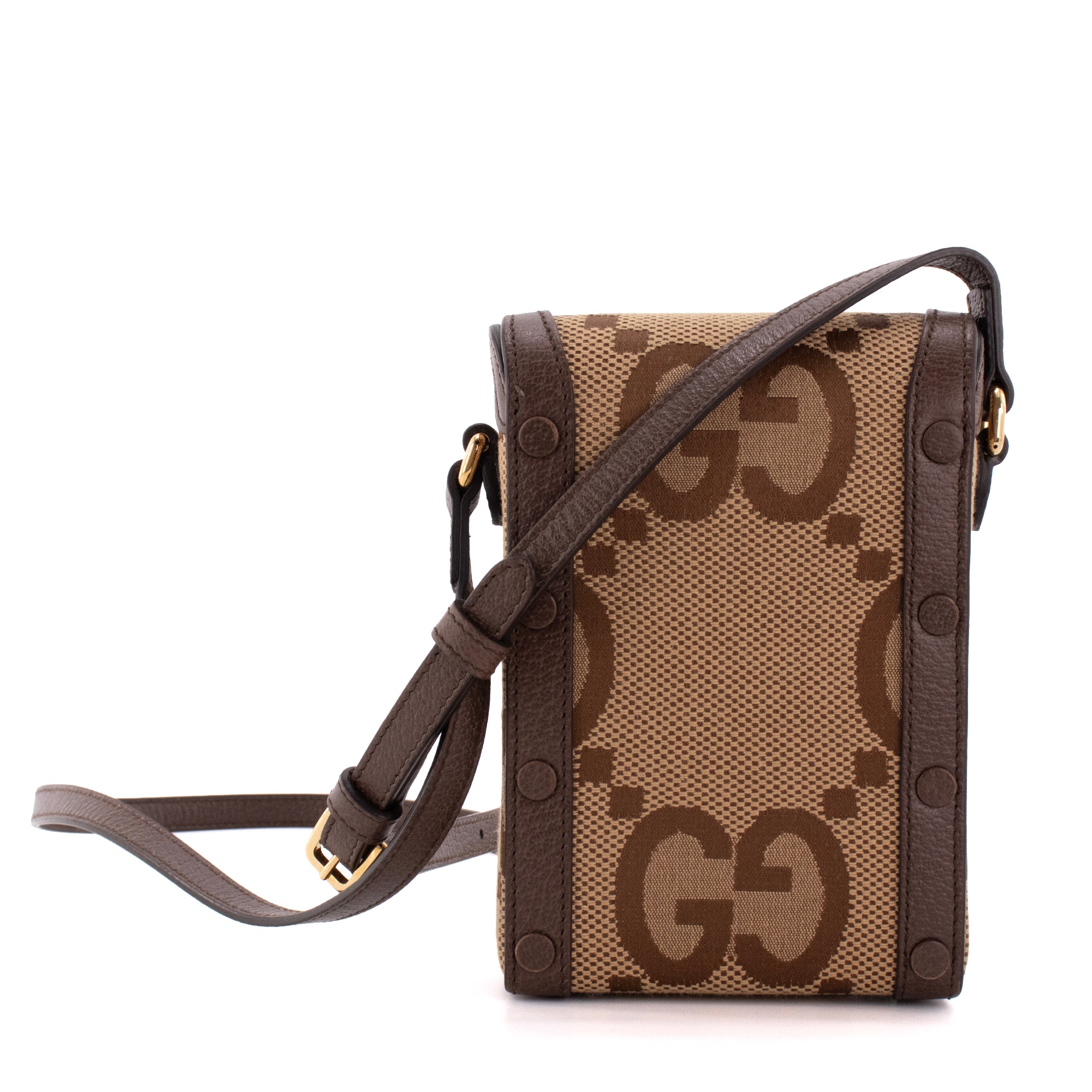 GUCCI - Sac à bandoulière Mini Horsebit 1955 Gucci en toile GG Jumbo marron
