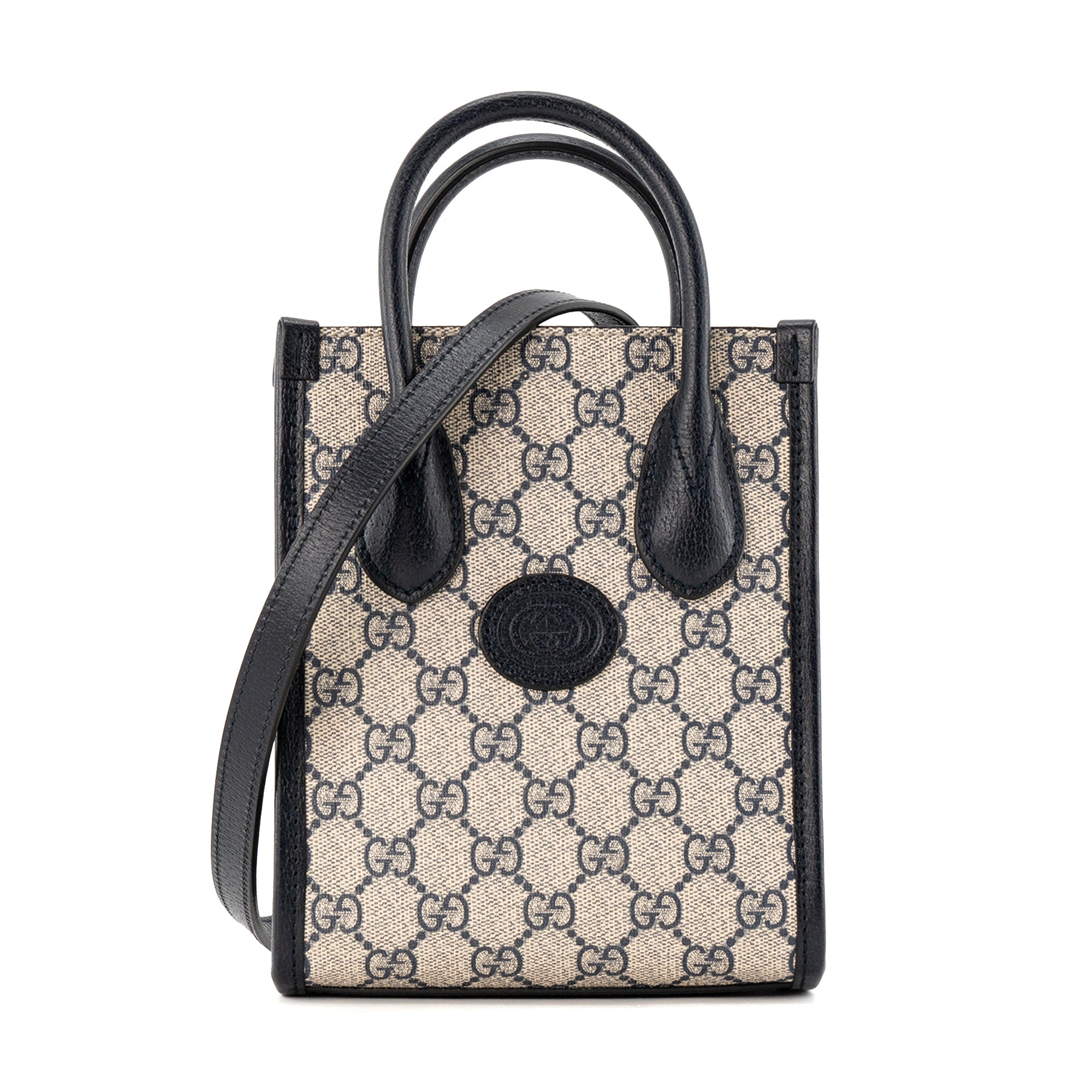 GUCCI - Sac à bandoulière Ophidia GG Suprem Gucci en toile monogrammée bleu marine