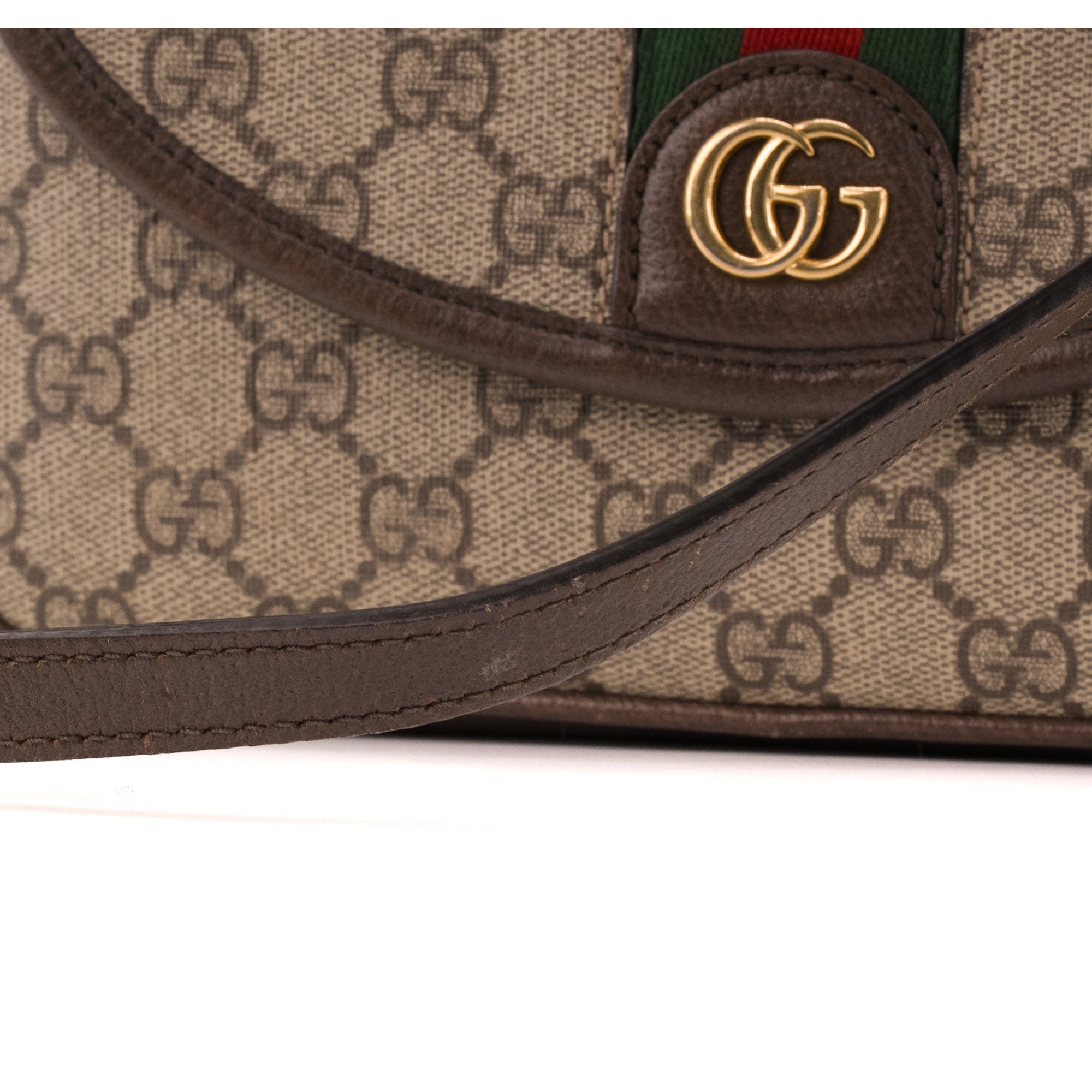 GUCCI - Sac à bandoulière Ophidia Gucci en toile enduite monogrammée et cuir marron