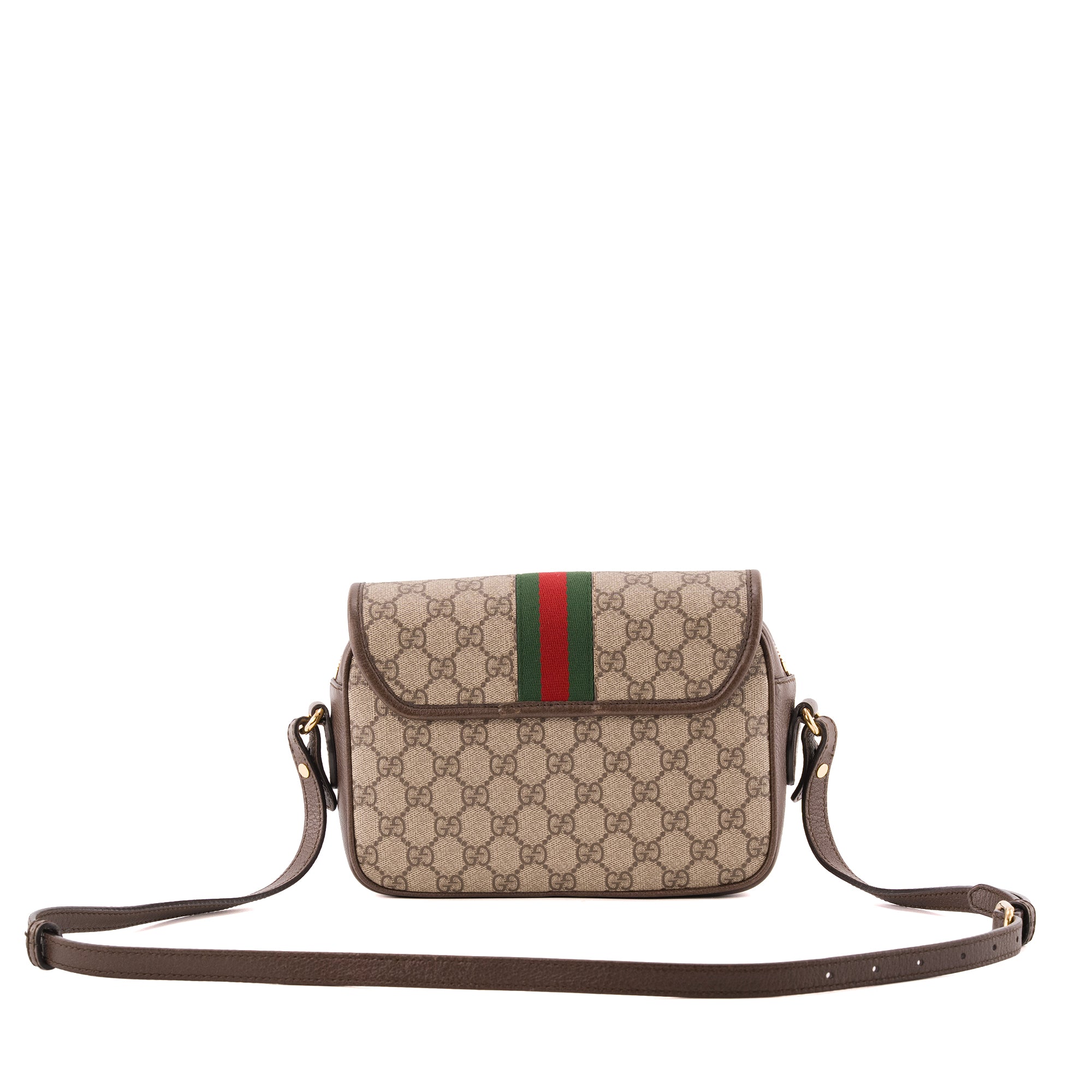 GUCCI - Sac à bandoulière Ophidia Gucci en toile enduite monogrammée et cuir marron