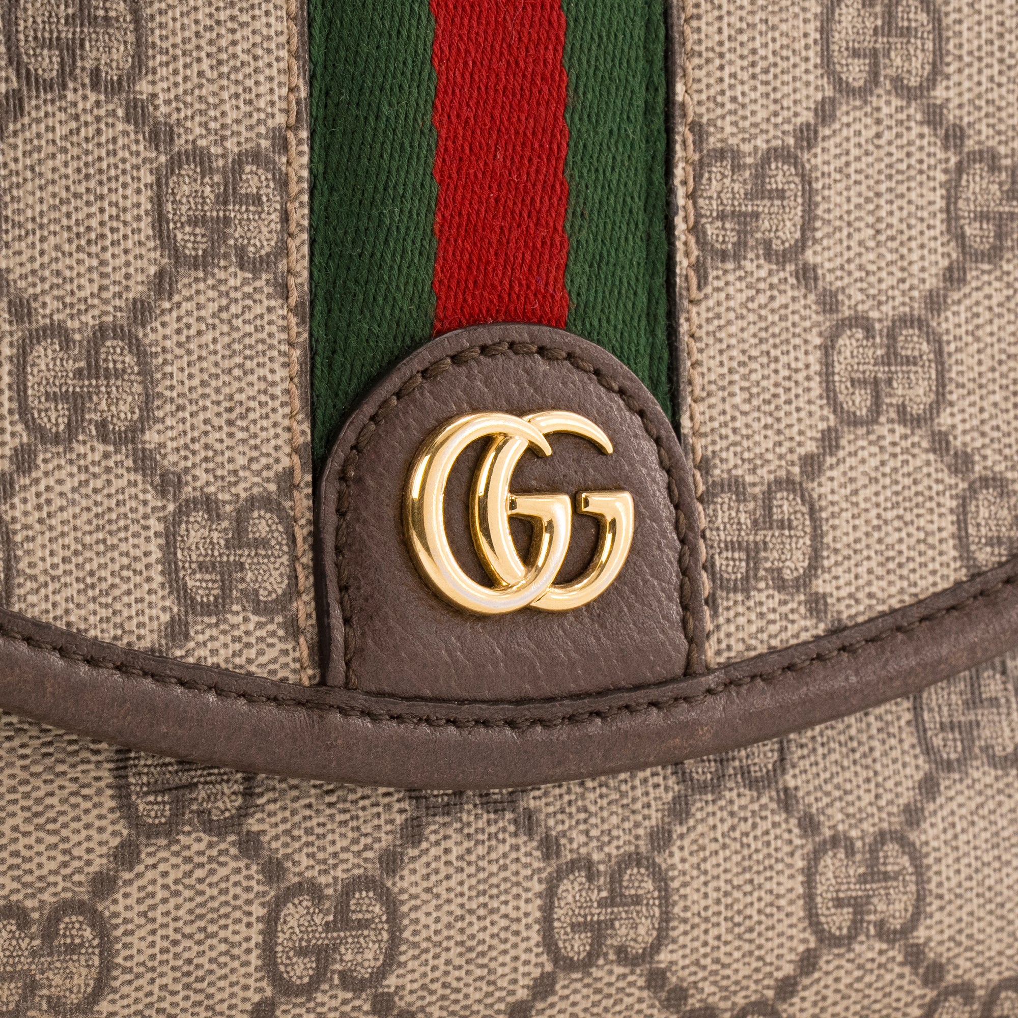 GUCCI - Sac à bandoulière Ophidia Gucci en toile enduite monogrammée et cuir marron
