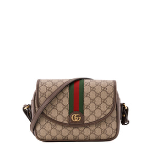 GUCCI - Sac à bandoulière Ophidia Gucci en toile enduite monogrammée et cuir marron