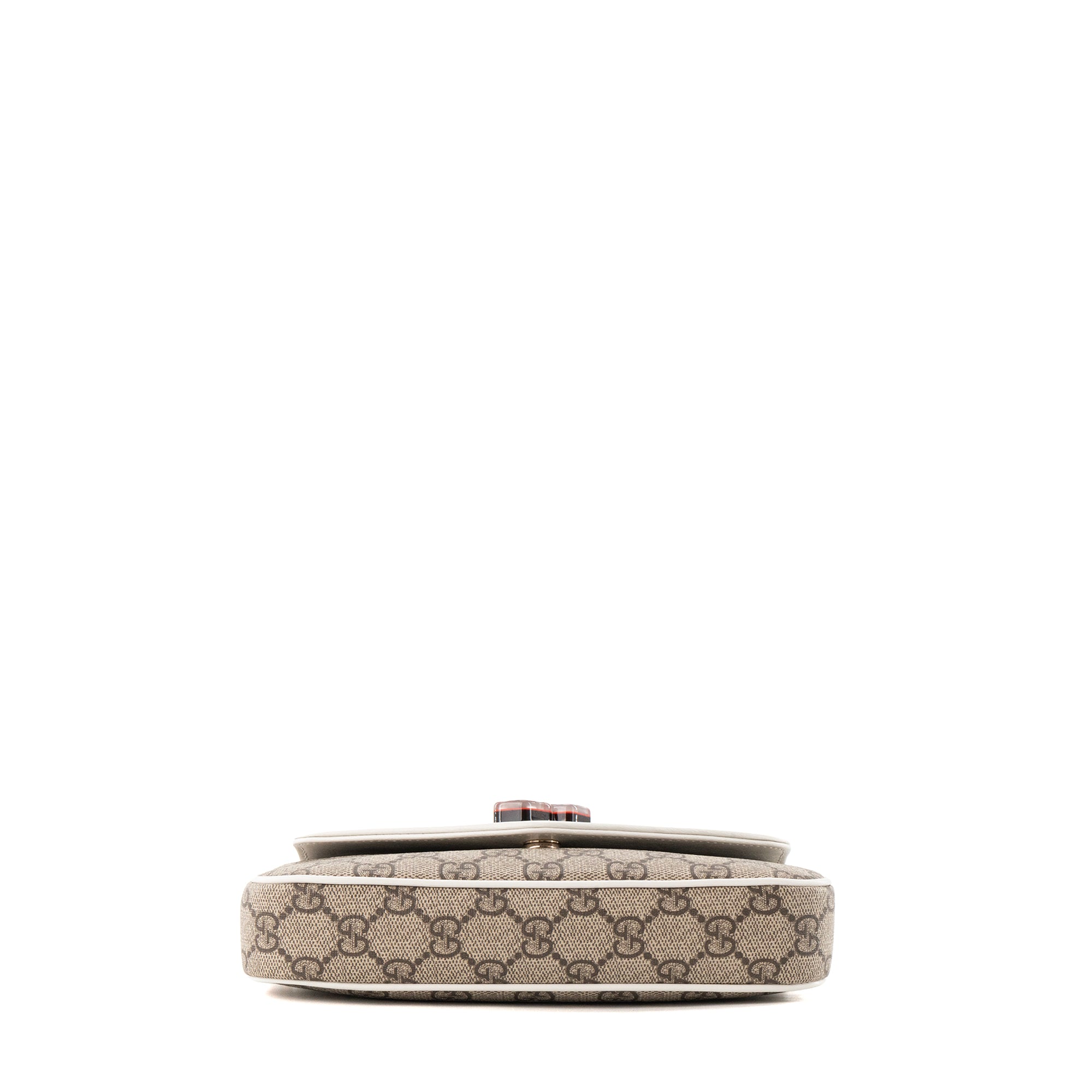 GUCCI - Sac à bandoulière Super GG Mini Marmont Gucci en toile enduite marron