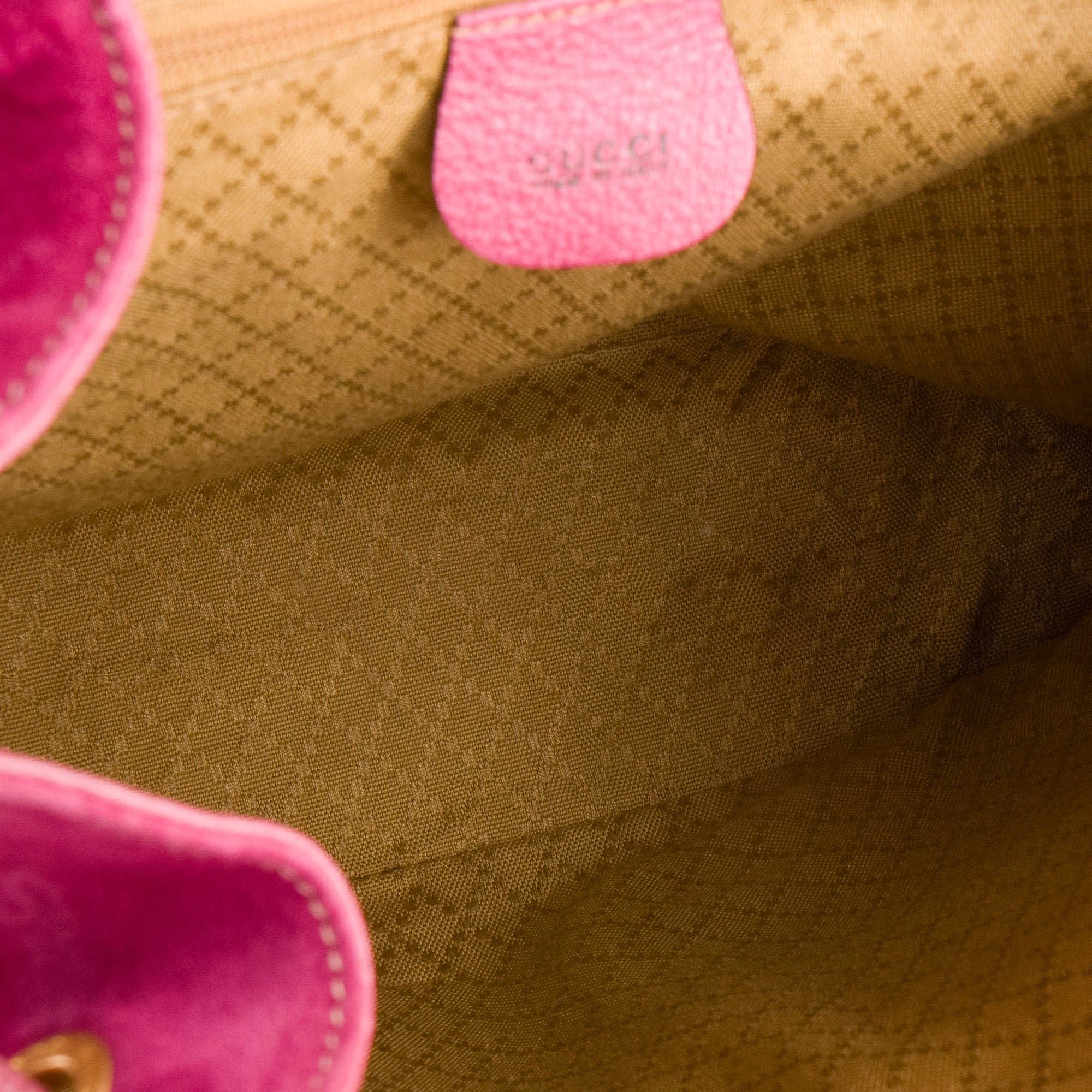 GUCCI - Sac à dos Bamboo Gucci en daim rose