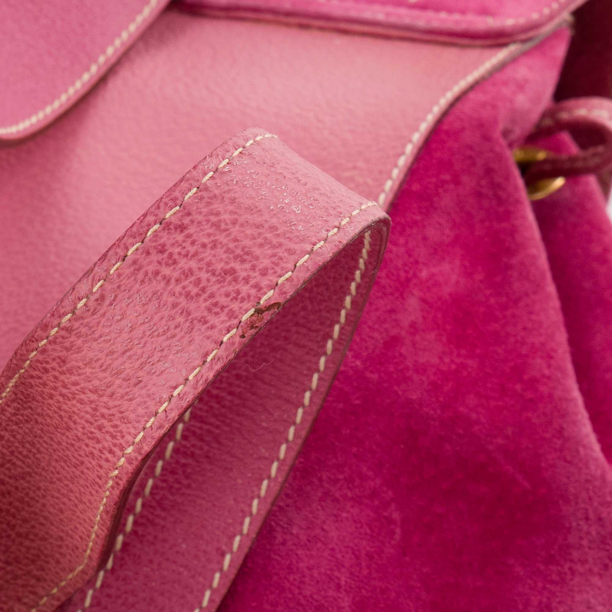 GUCCI - Sac à dos Bamboo Gucci en daim rose