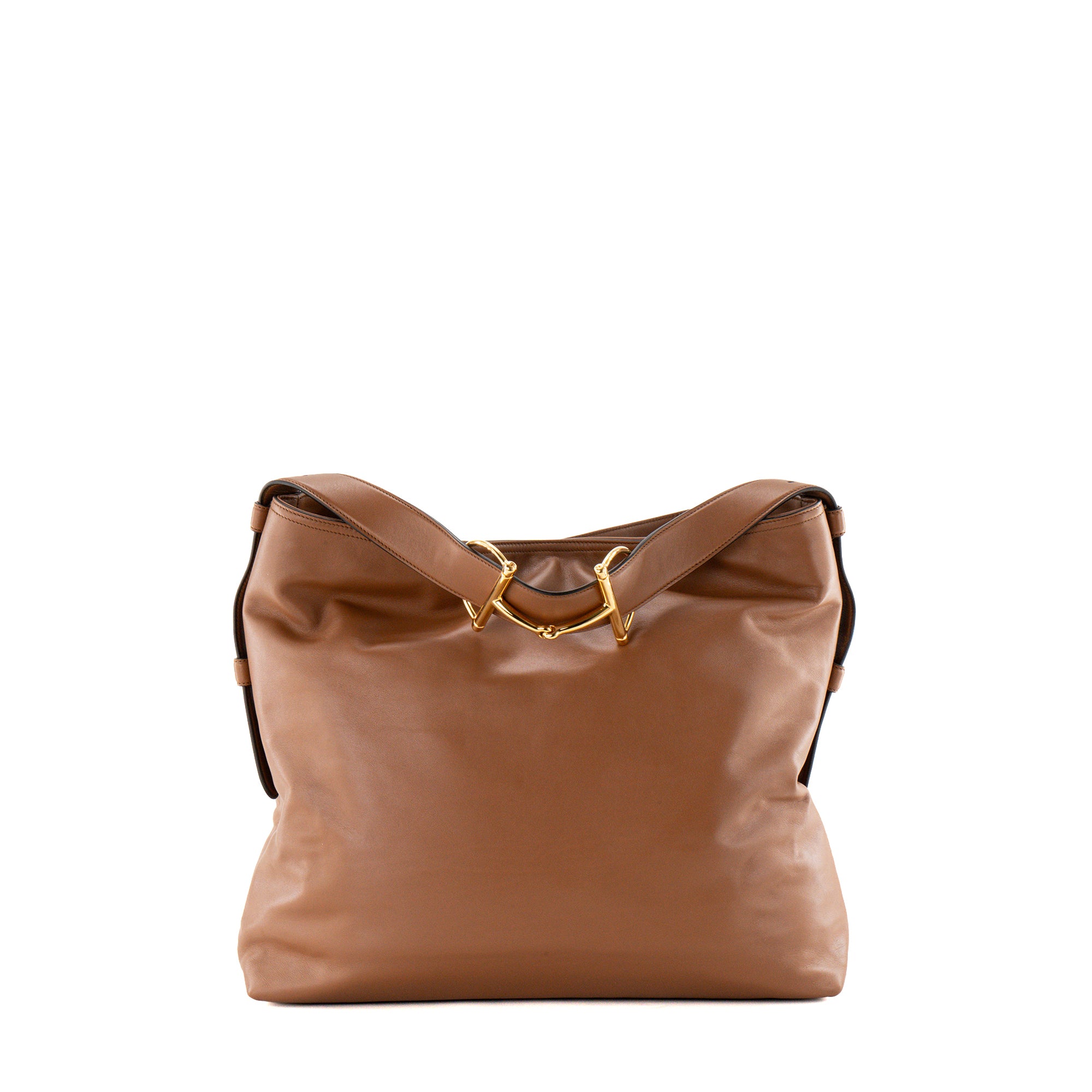 GUCCI - Sac à épaule Beatrix GM Gucci en cuir lisse marron