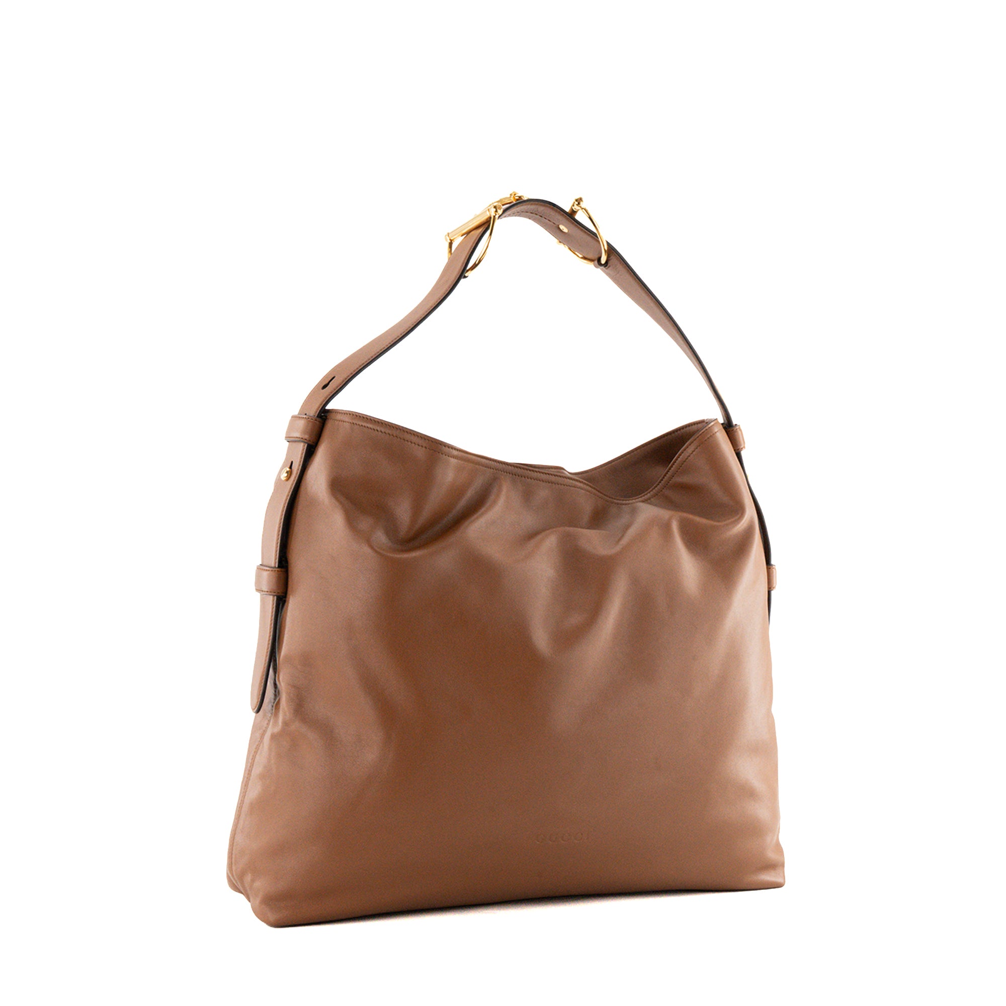 GUCCI - Sac à épaule Beatrix GM Gucci en cuir lisse marron
