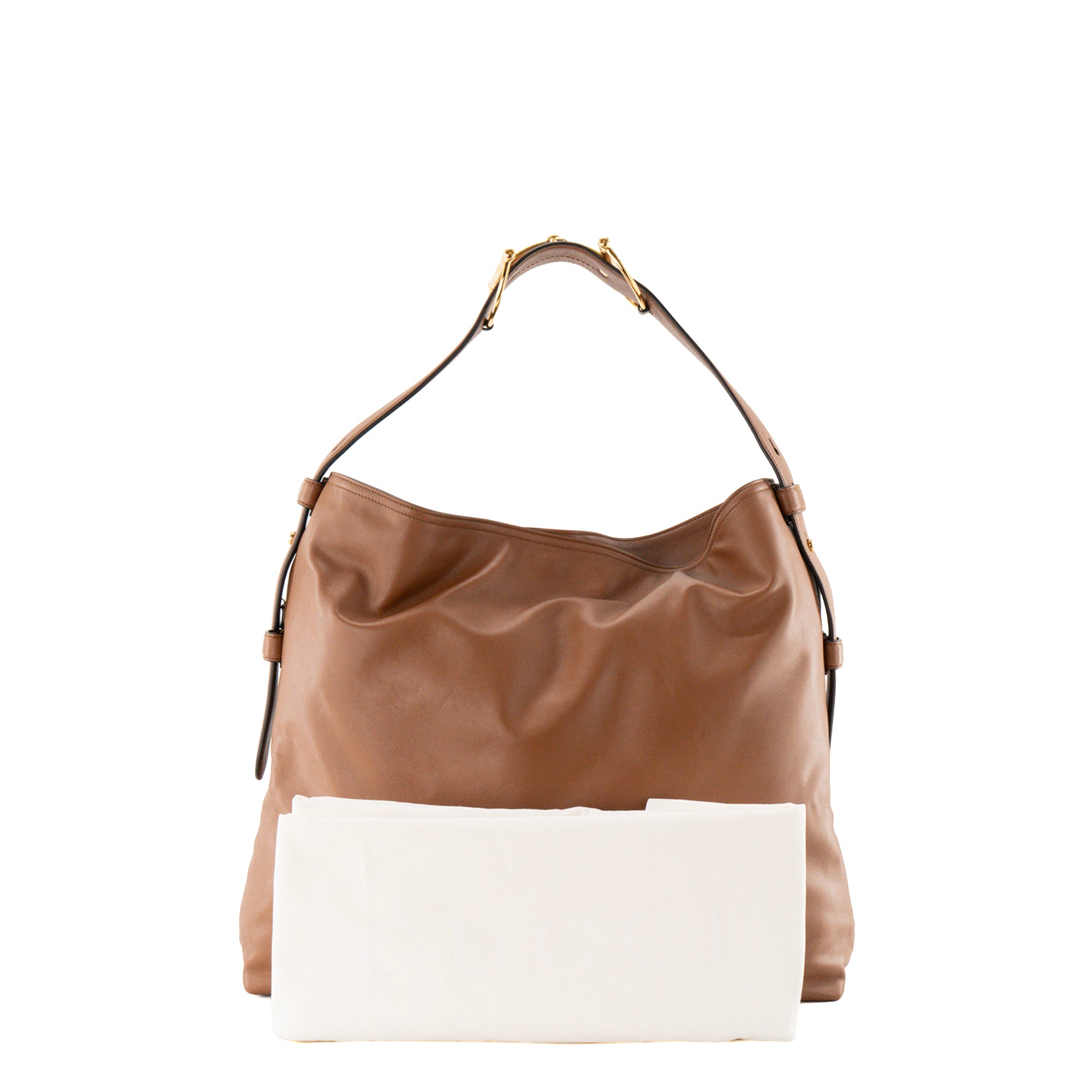 GUCCI - Sac à épaule Beatrix GM Gucci en cuir lisse marron