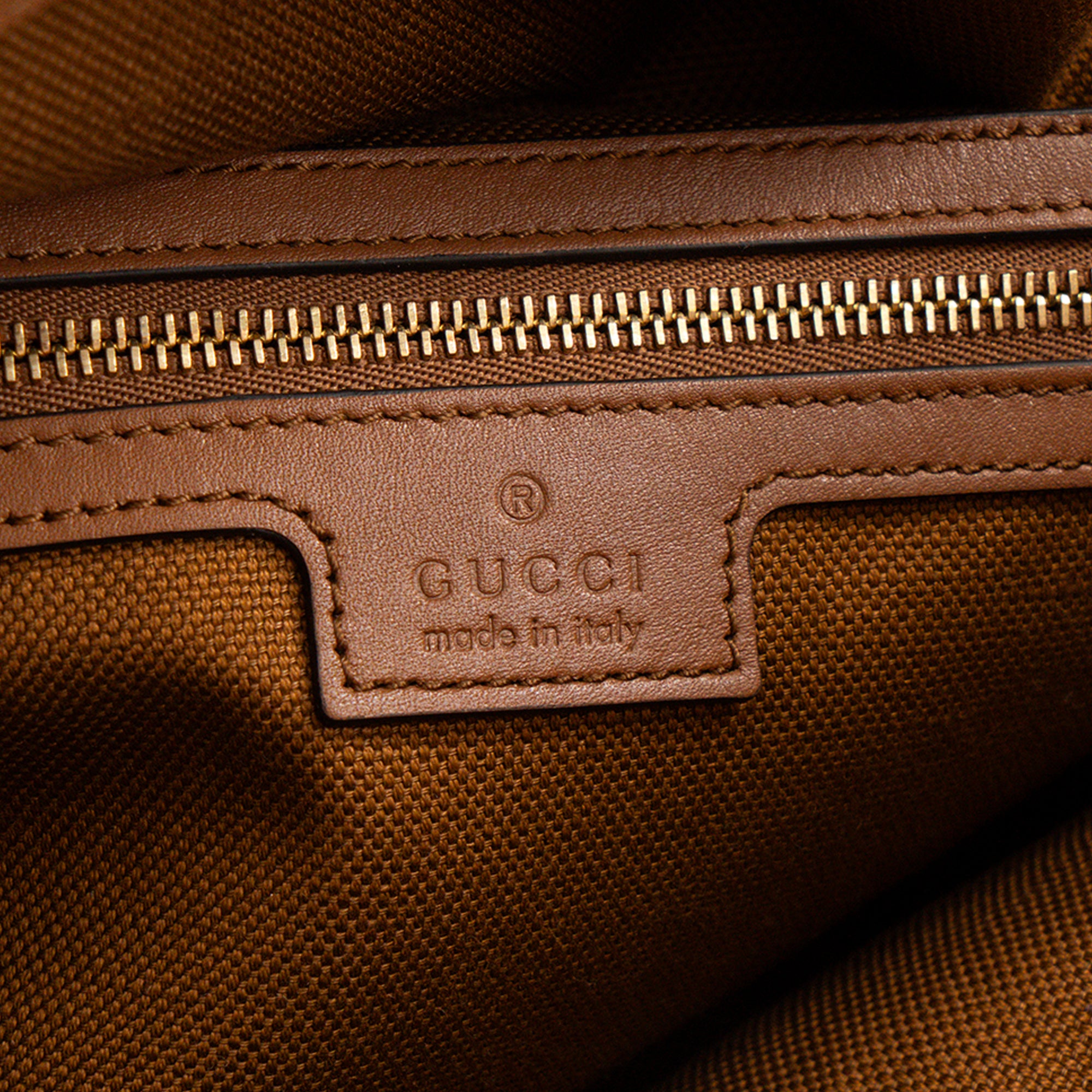GUCCI - Sac à épaule Beatrix GM Gucci en cuir lisse marron