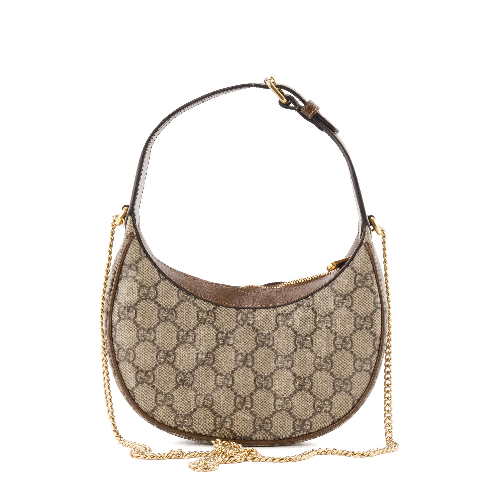GUCCI - Sac à bandoulière Demi Lune Gucci en toile enduite monogrammée