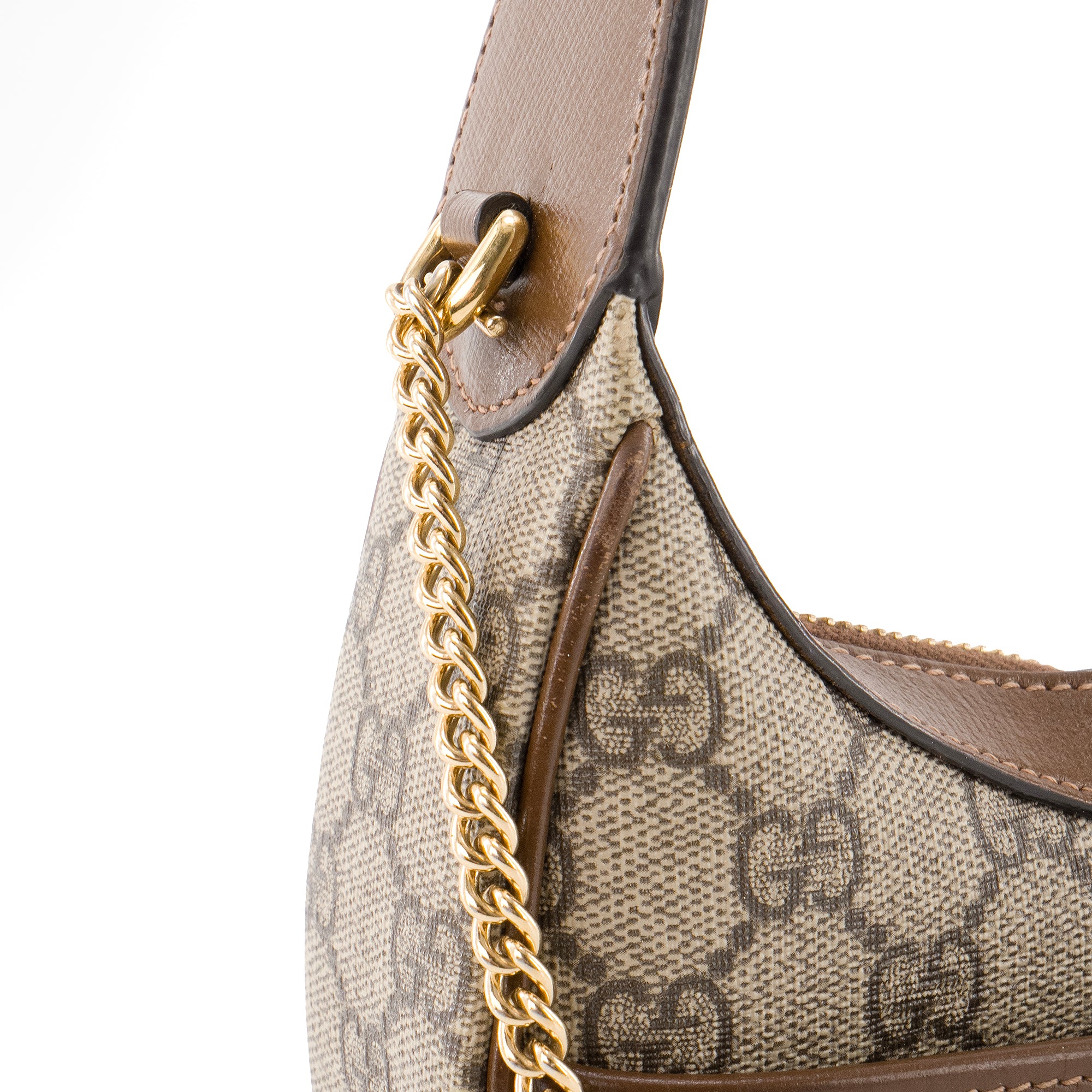 GUCCI - Sac à bandoulière Demi Lune Gucci en toile enduite monogrammée