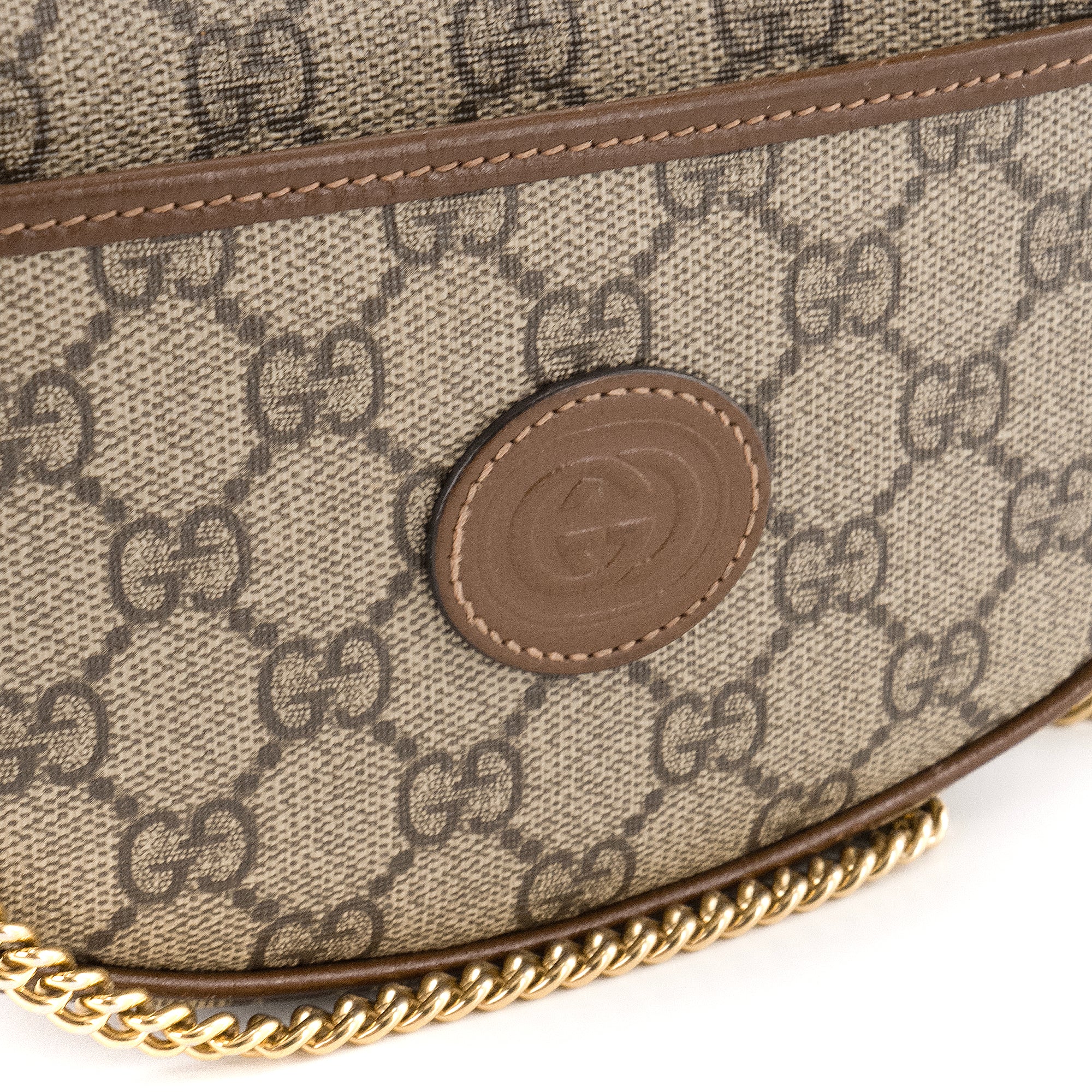 GUCCI - Sac à bandoulière Demi Lune Gucci en toile enduite monogrammée