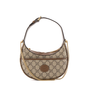 GUCCI - Sac à bandoulière Demi Lune Gucci en toile enduite monogrammée
