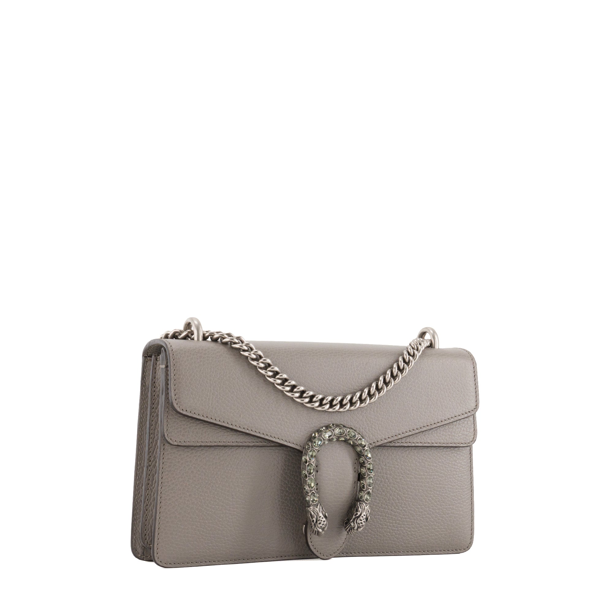 GUCCI - Sac à épaule Dionysus Gucci en cuir grainé gris